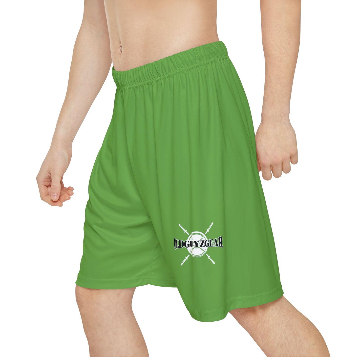 OldGuyzGear Logo Men’s Sports Shorts (Green)