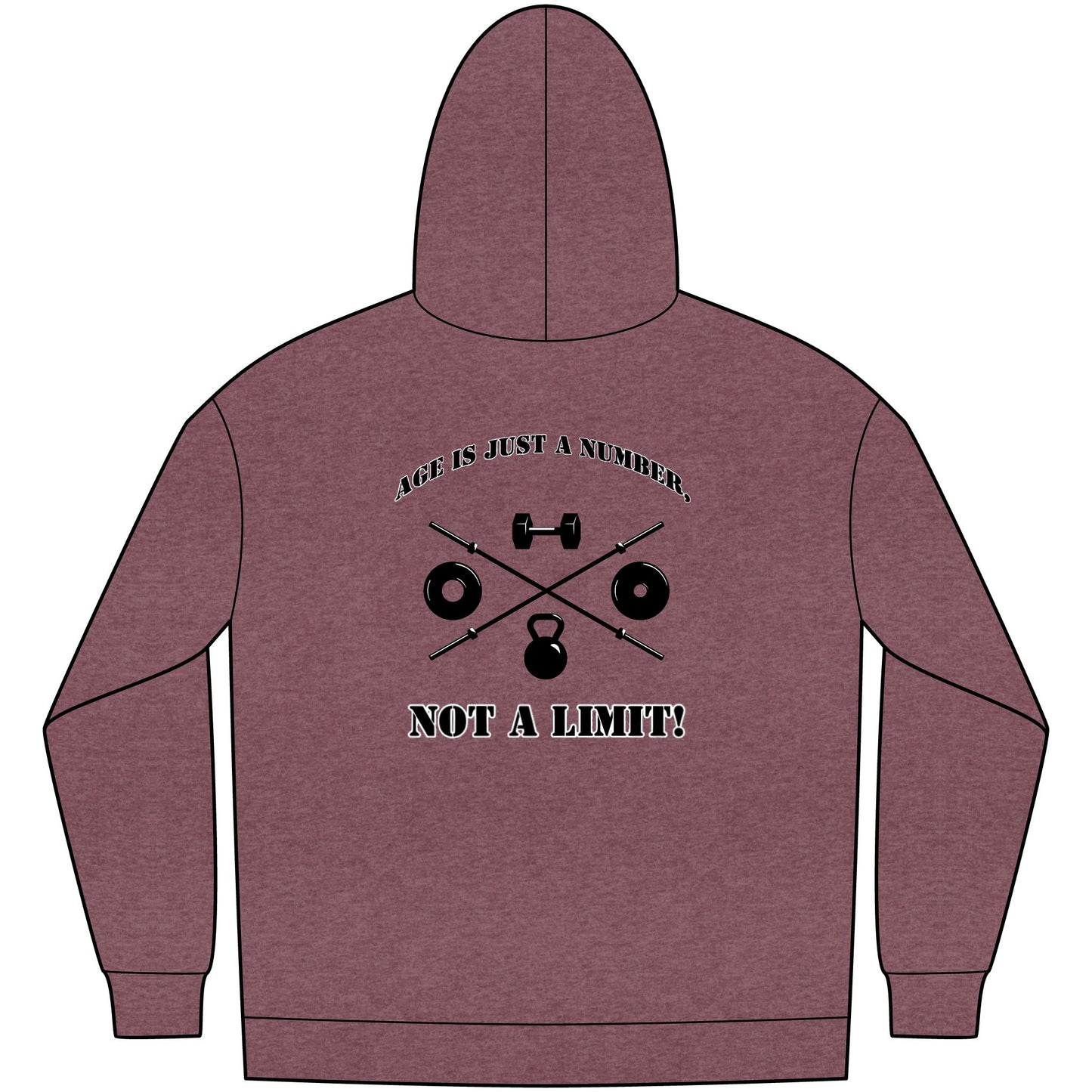 OldGuyzGear "Age is just a number, not a limit" Men's Fleece Pull Over Hoodie