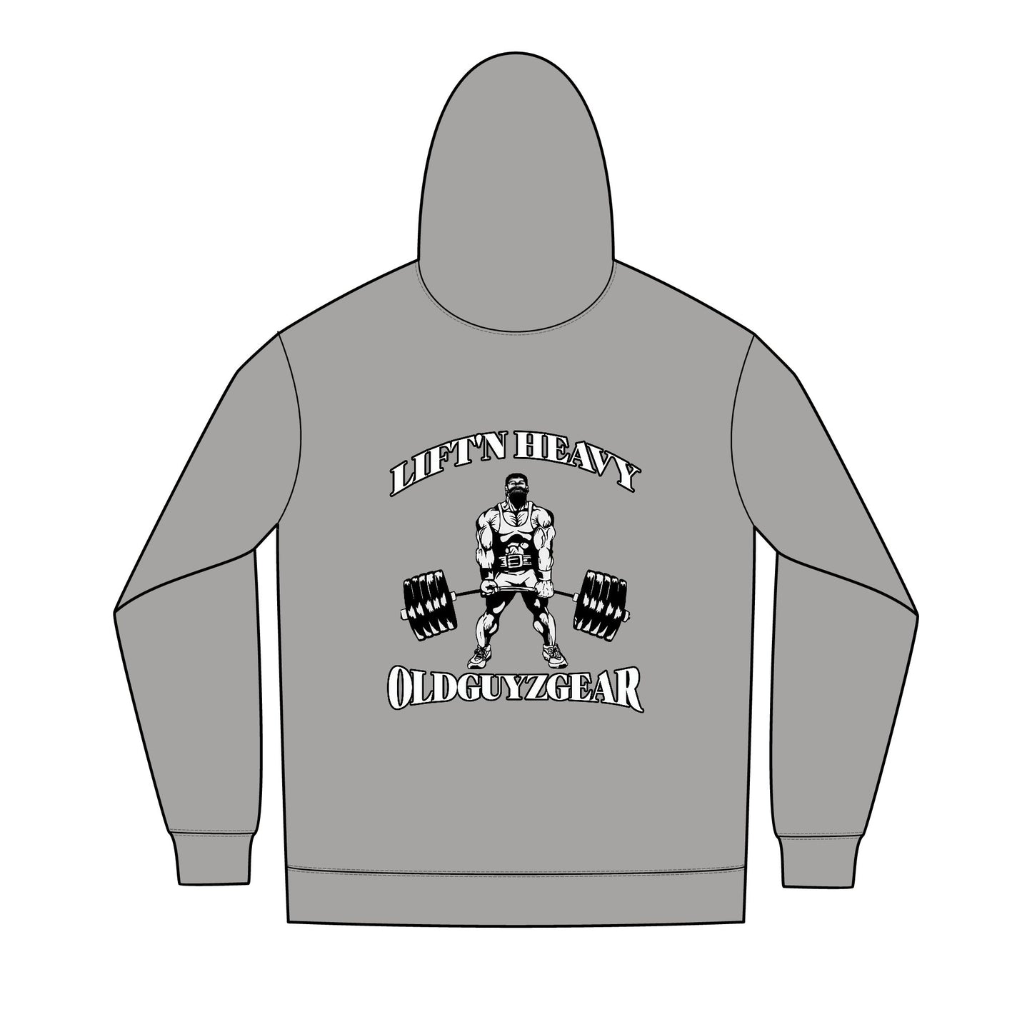 OldGuyzGear "Lift'N Heavy" Men's Fitness Full-Zip Hoodie 2.1