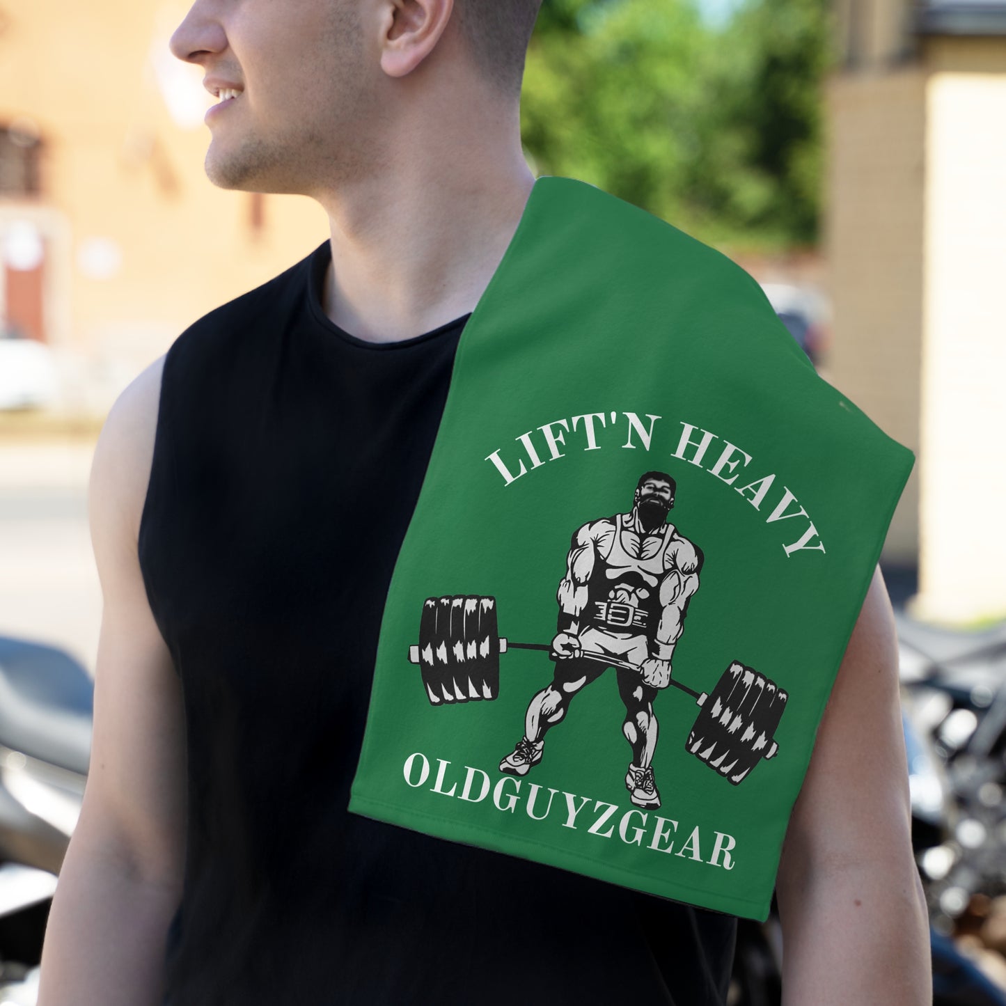 'Lift'n Heavy' Workout Rally Towel, Gym Towel, Weightlifting Towel, Fitness Gift, Exercise Towel, Sports Towel, Motivational Towel