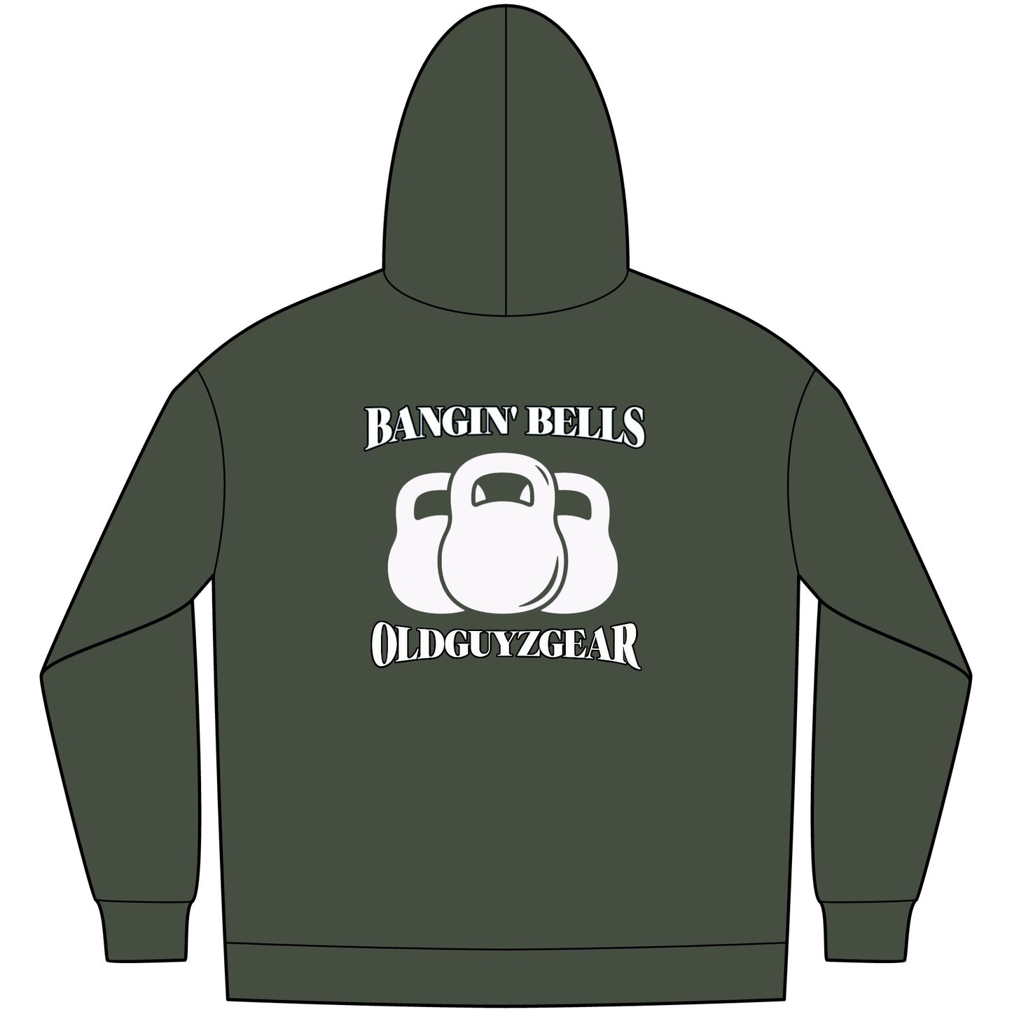 OldGuyzGear "Bangin' Bells" Men's Fleece Pull Over Hoodie
