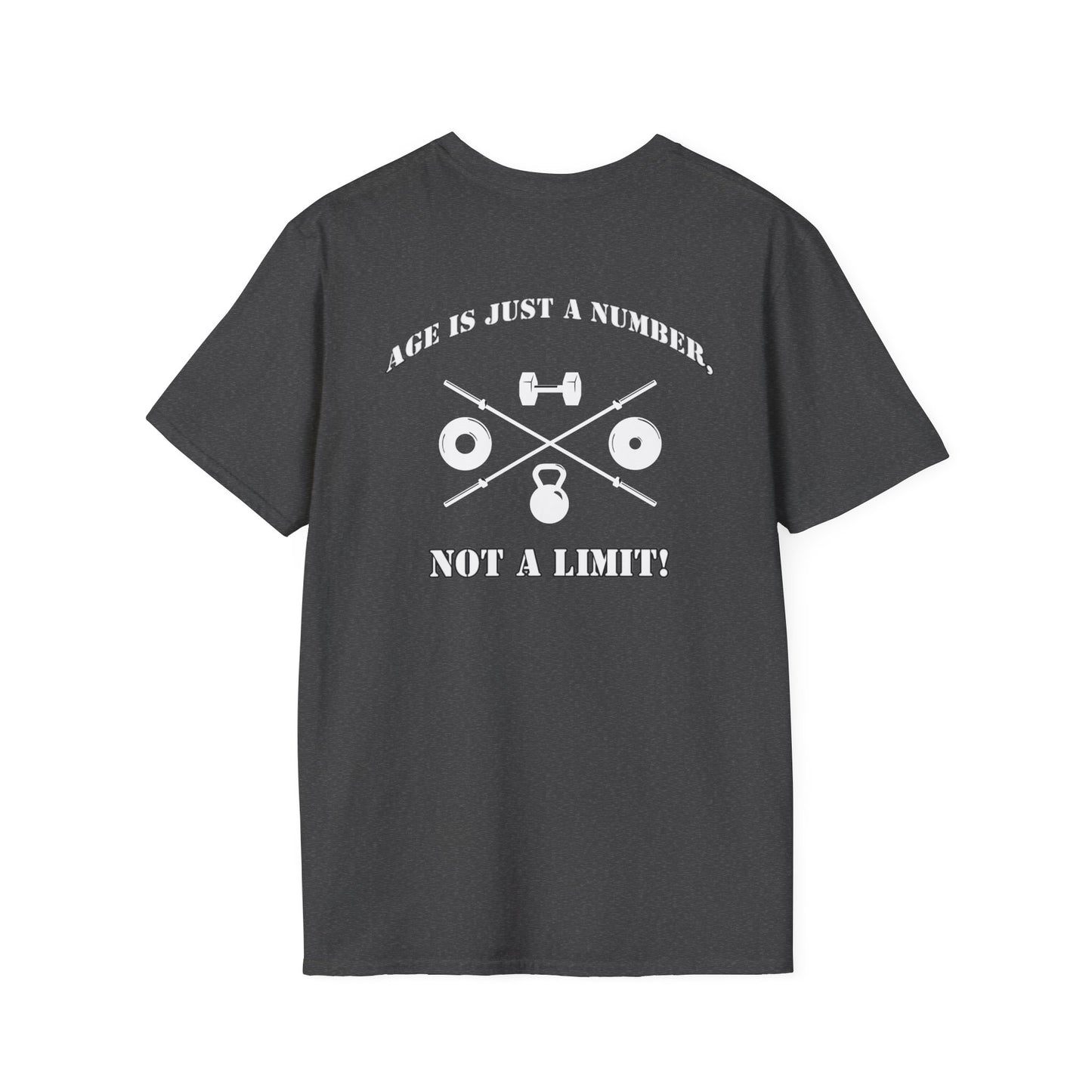OldGuyzGear "Age is Just a Number, Not a Limit" Fitness T-Shirt