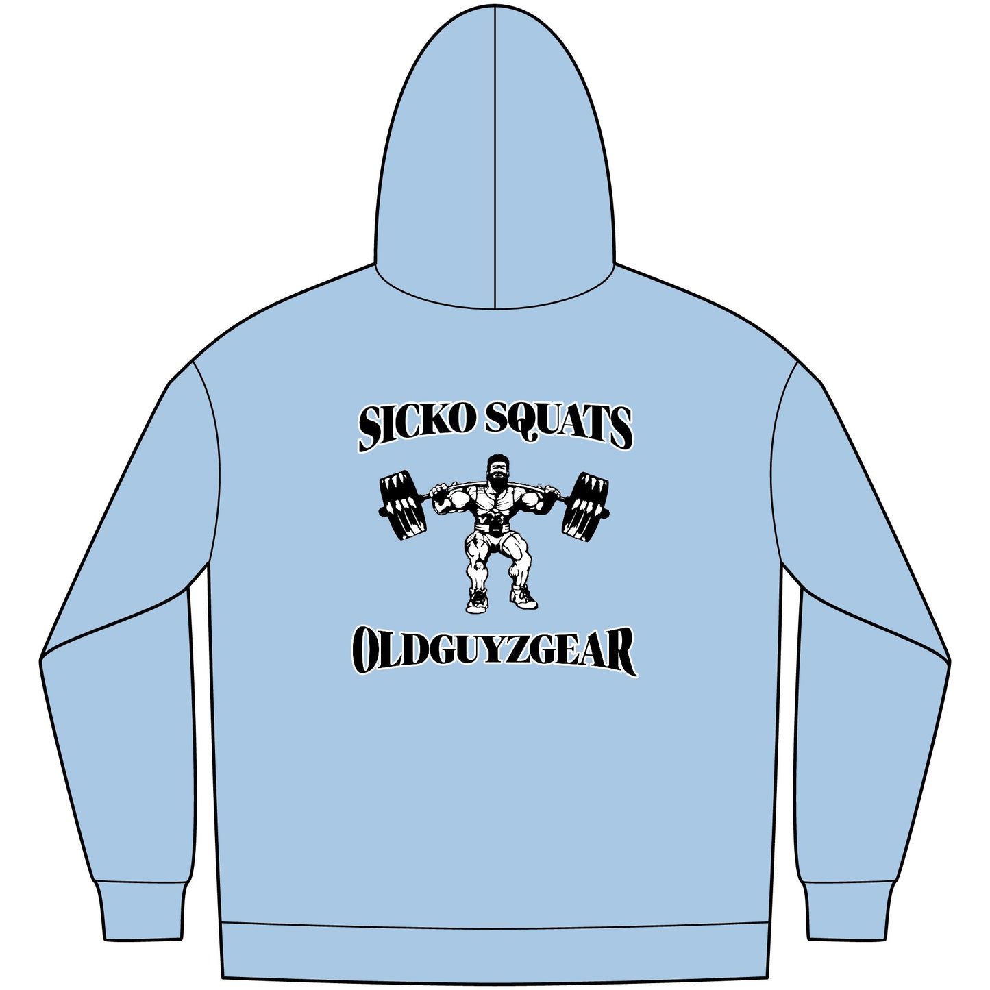 OldGuyzGear "Sicko Squats" Men's Fleece Pull Over Hoodie