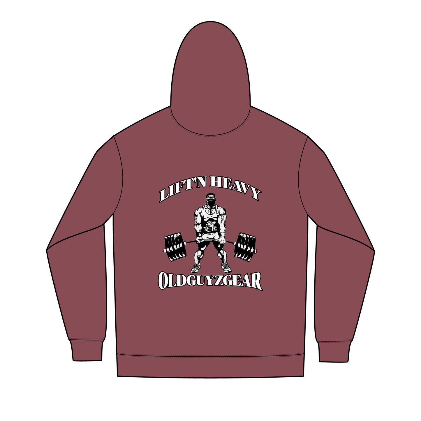 OldGuyzGear "Lift'N Heavy" Men's Fitness Full-Zip Hoodie 2.1