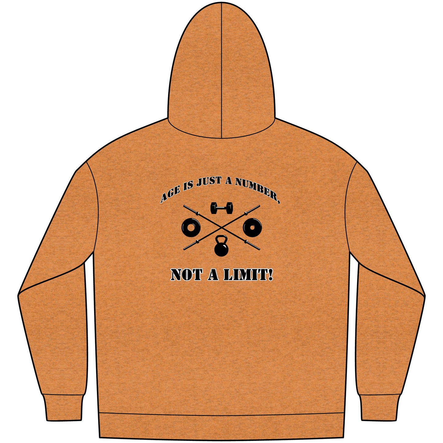 OldGuyzGear "Age is just a number, not a limit" Men's Fitness Hoodie