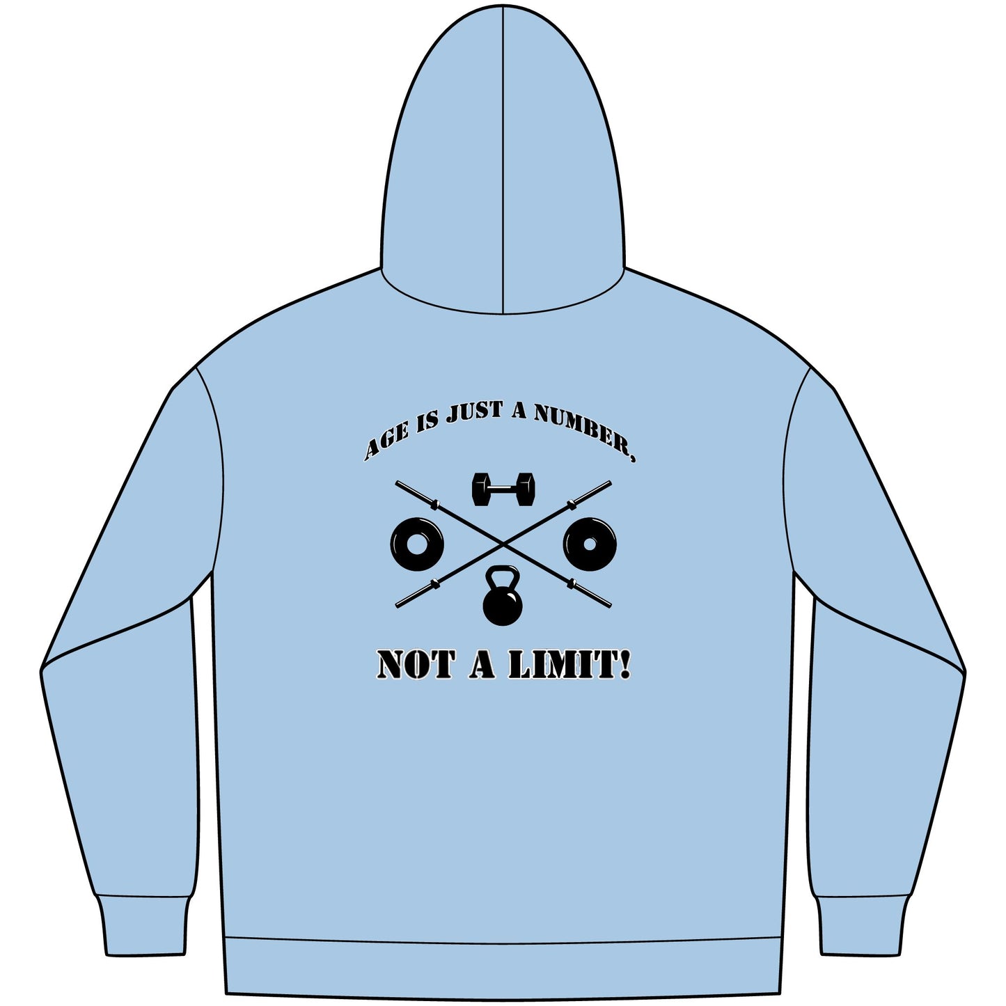 OldGuyzGear "Age is just a number, not a limit" Men's Fleece Pull Over Hoodie
