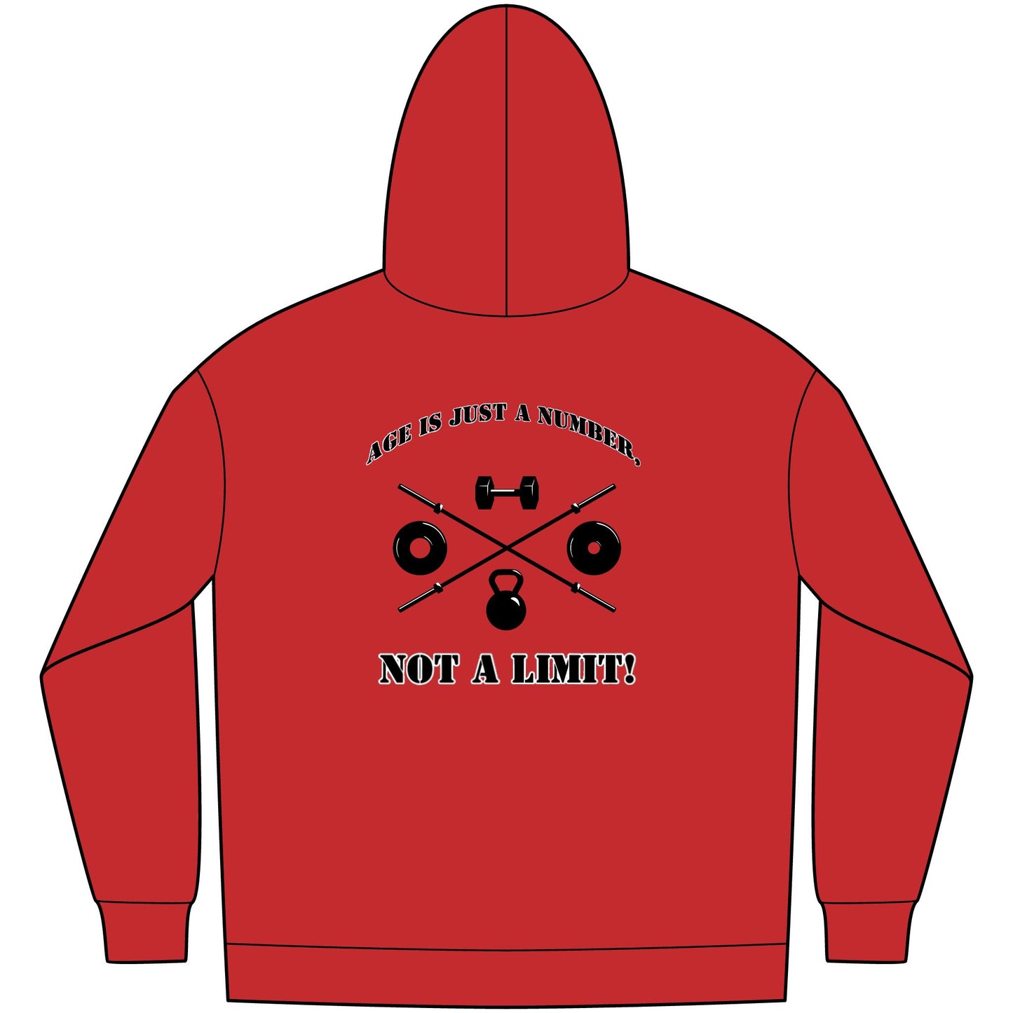 OldGuyzGear "Age is just a number, not a limit" Men's Fleece Pull Over Hoodie