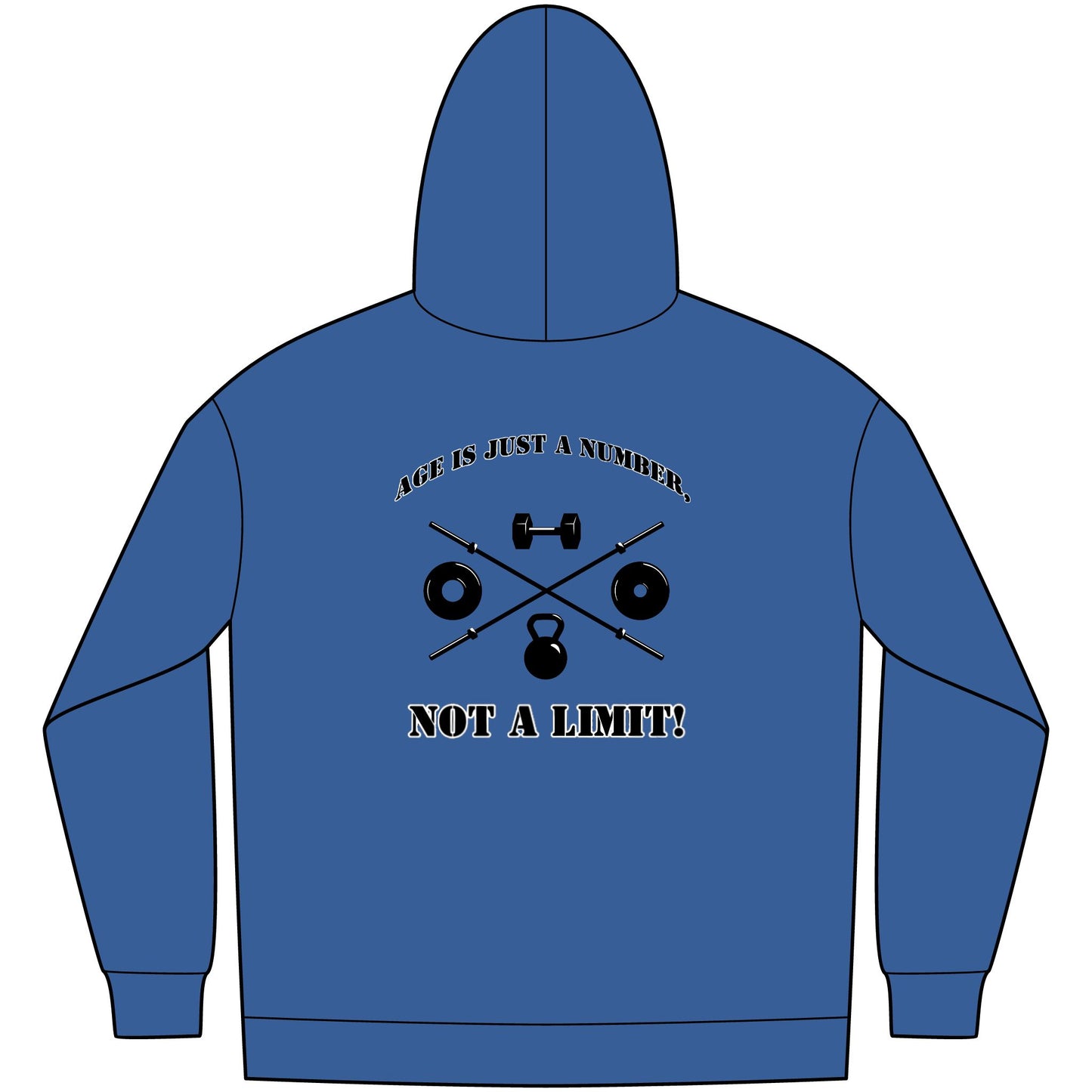 OldGuyzGear "Age is just a number, not a limit" Men's Fleece Pull Over Hoodie