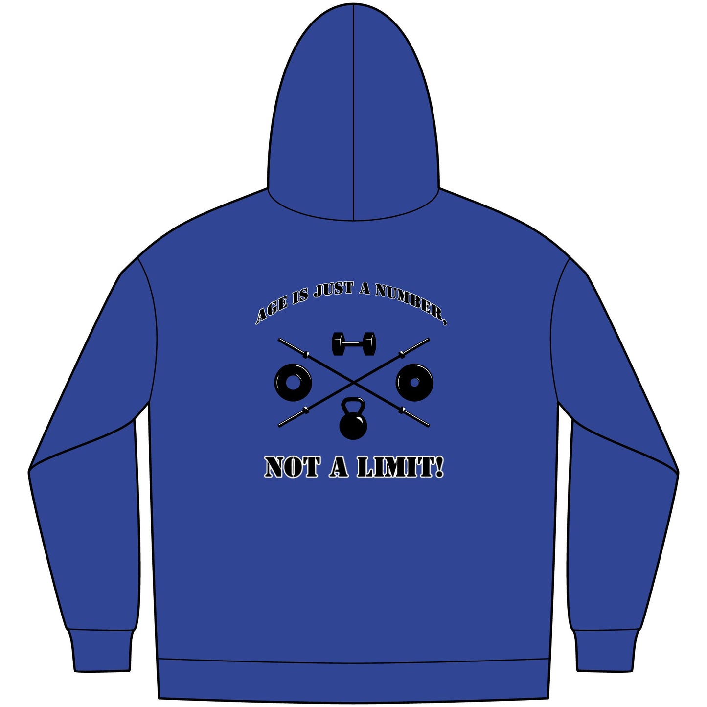 OldGuyzGear "Age is just a number, not a limit" Men's Fleece Pull Over Hoodie