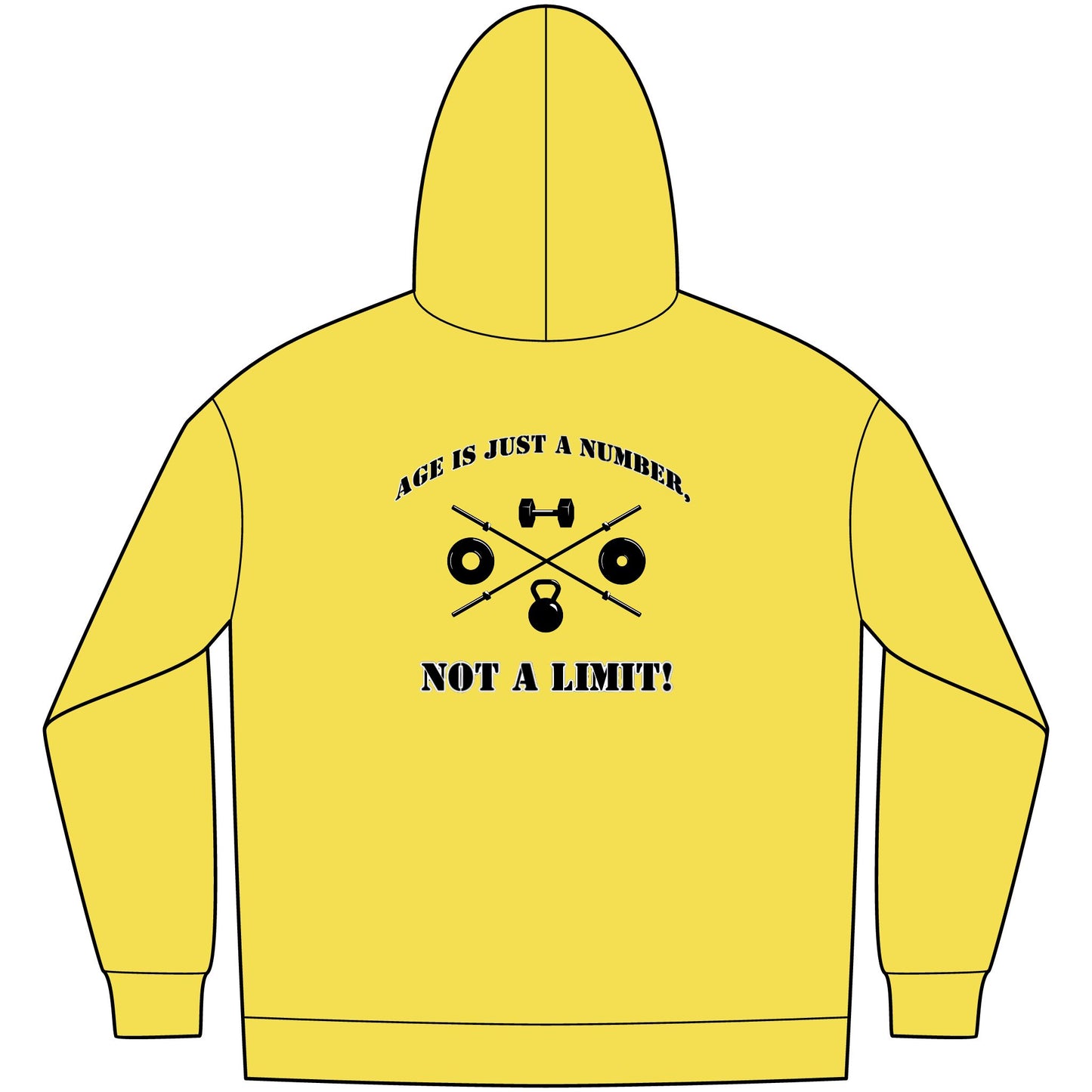 OldGuyzGear "Age is just a number, not a limit" Men's Fitness Hoodie