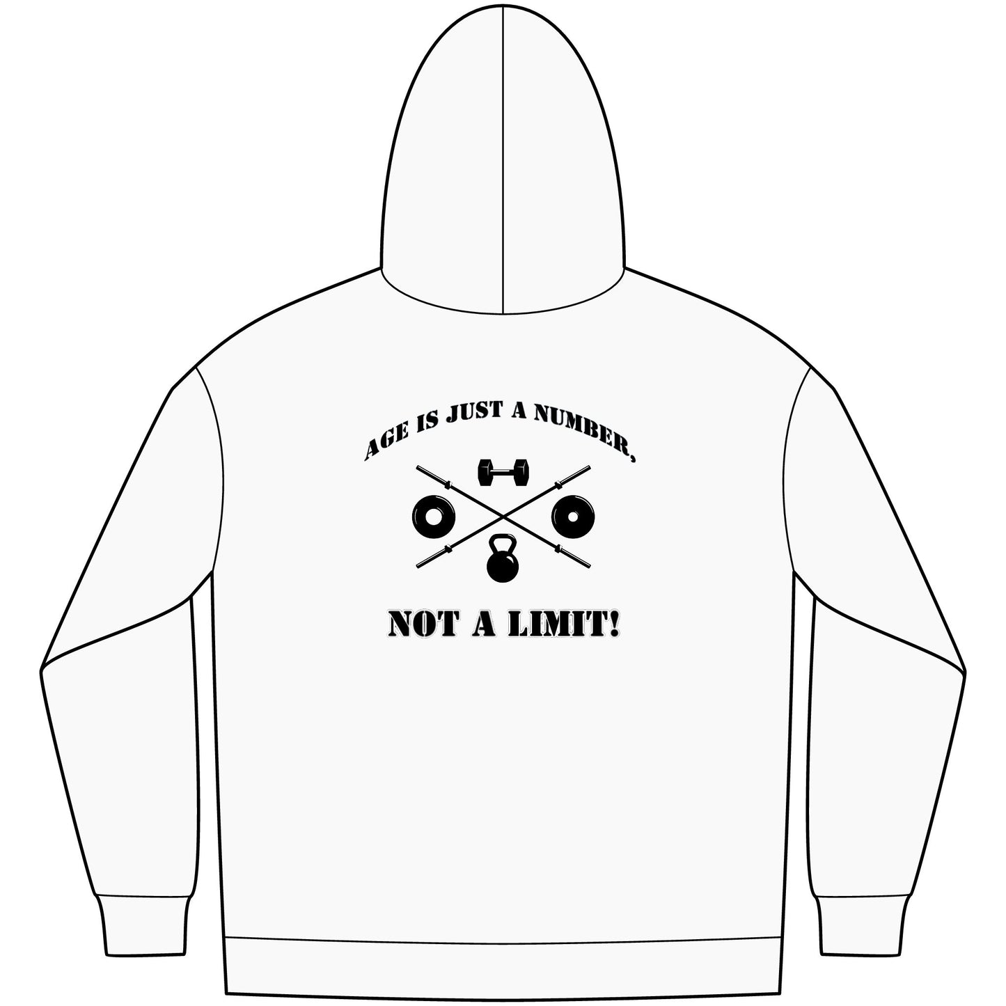 OldGuyzGear "Age is just a number, not a limit" Men's Fitness Hoodie