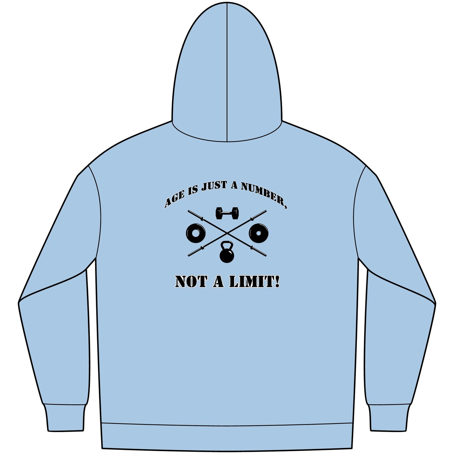 OldGuyzGear "Age is just a number, not a limit" Men's Fitness Hoodie