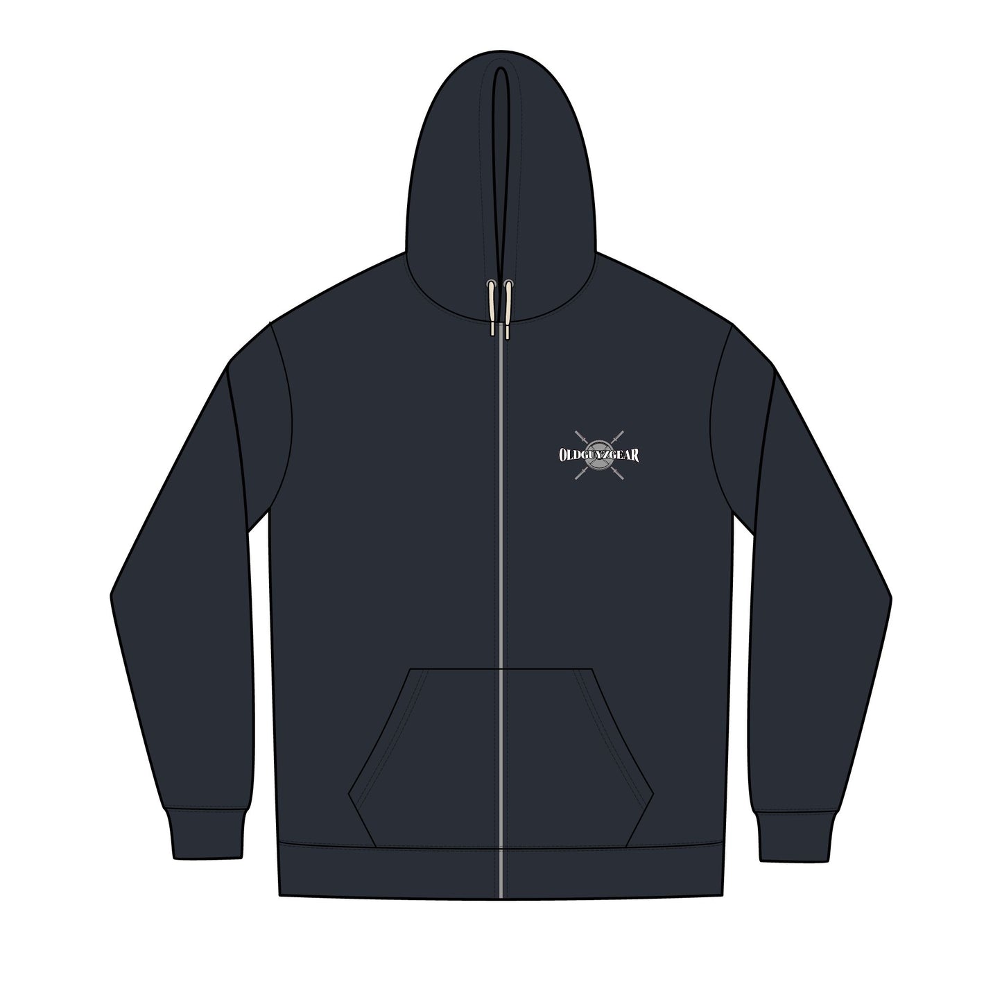 OldGuyzGear "Lift'N Heavy" Men's Fitness Full-Zip Hoodie 2.1