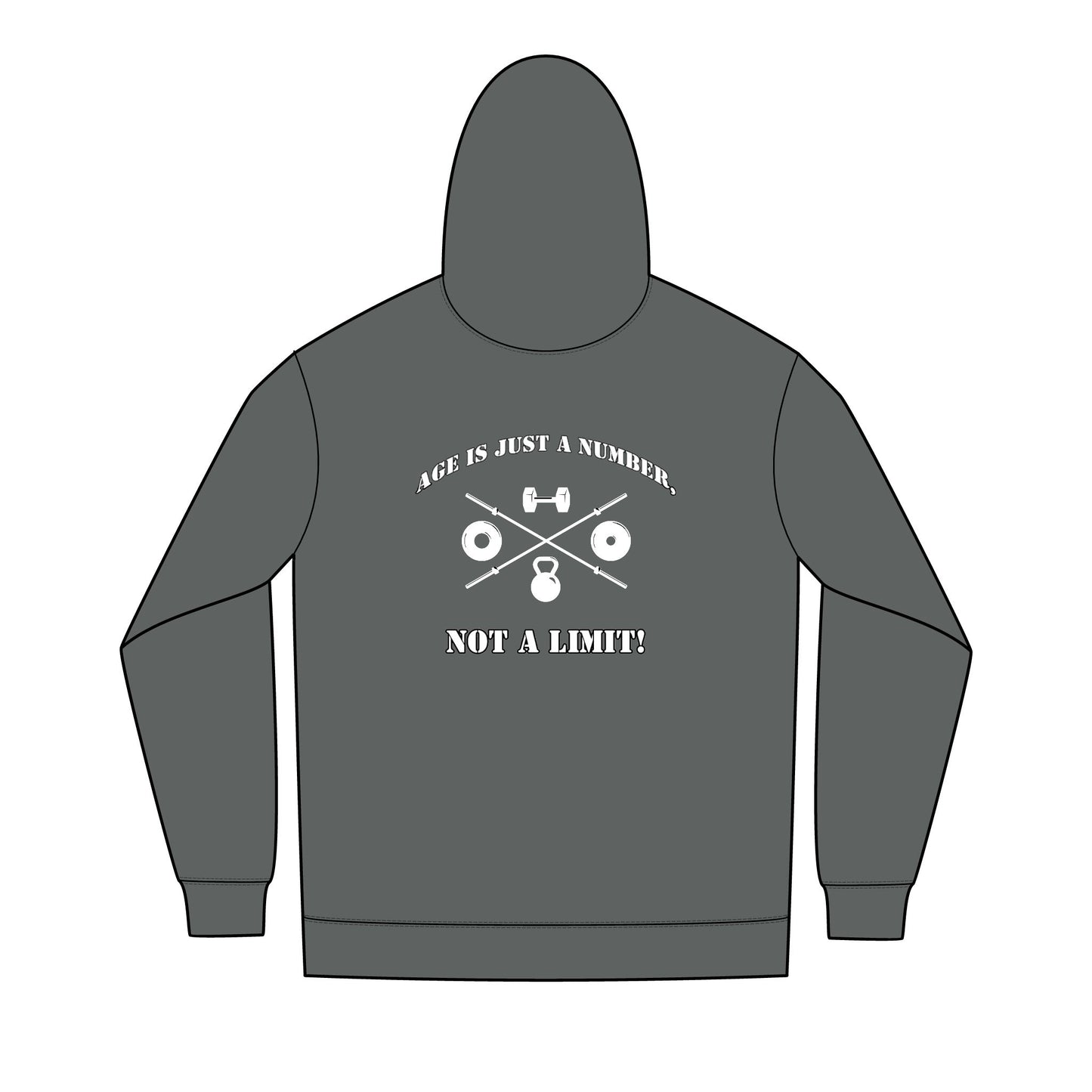 OldGuyzGear "Age is just a number, not a limit" Men's Fitness Full-Zip Hoodie 2.1