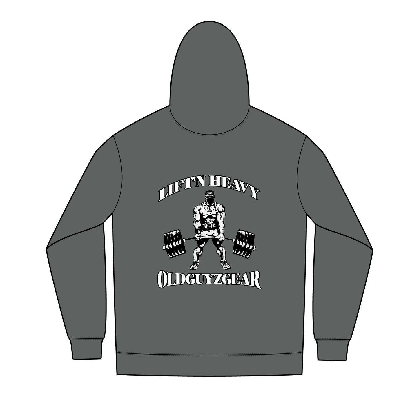 OldGuyzGear "Lift'N Heavy" Men's Fitness Full-Zip Hoodie 2.1