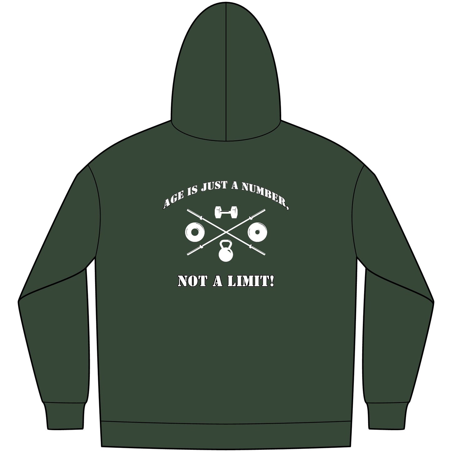 OldGuyzGear "Age is just a number, not a limit" Men's Fitness Hoodie