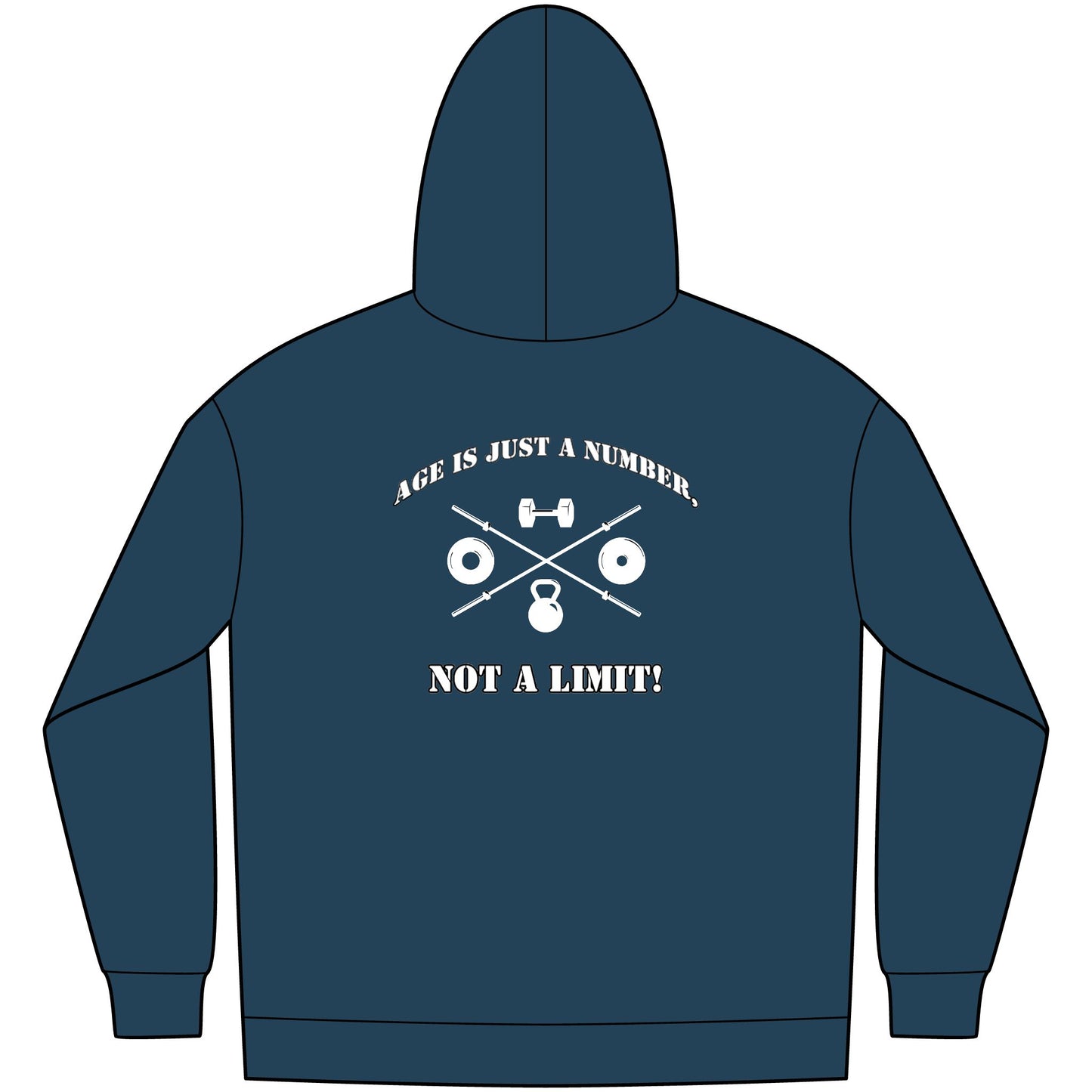 OldGuyzGear "Age is just a number, not a limit" Men's Fitness Hoodie