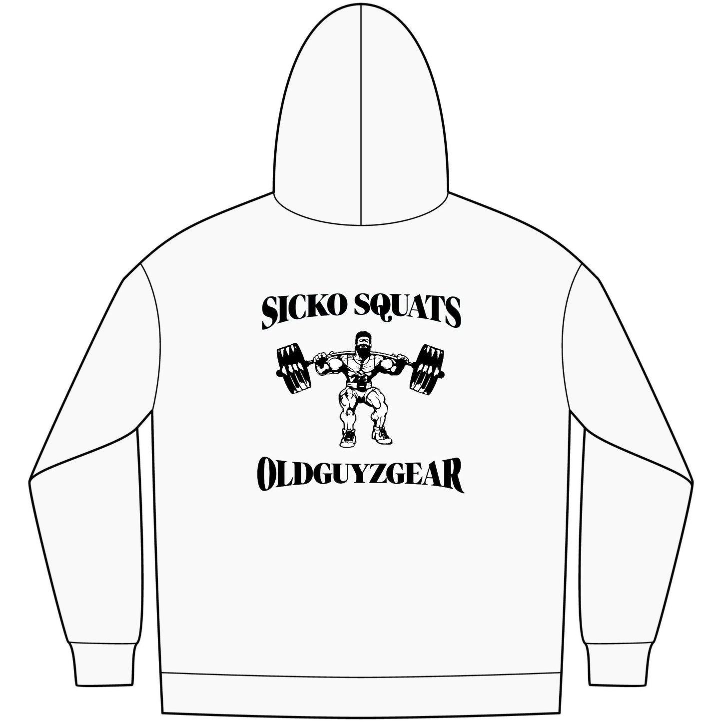 OldGuyzGear "Sicko Squats" Men's Fleece Pull Over Hoodie