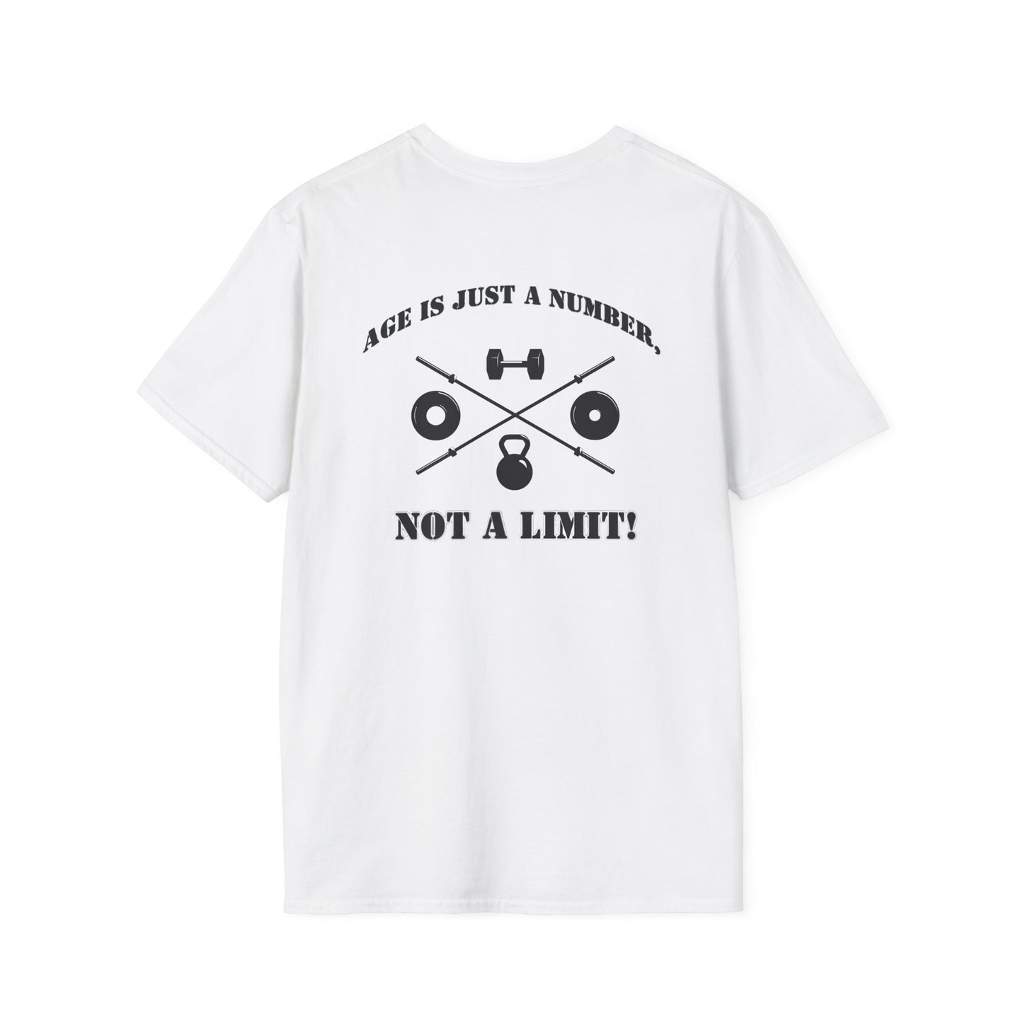 OldGuyzGear "Age is Just a Number, Not a Limit" Fitness T-Shirt
