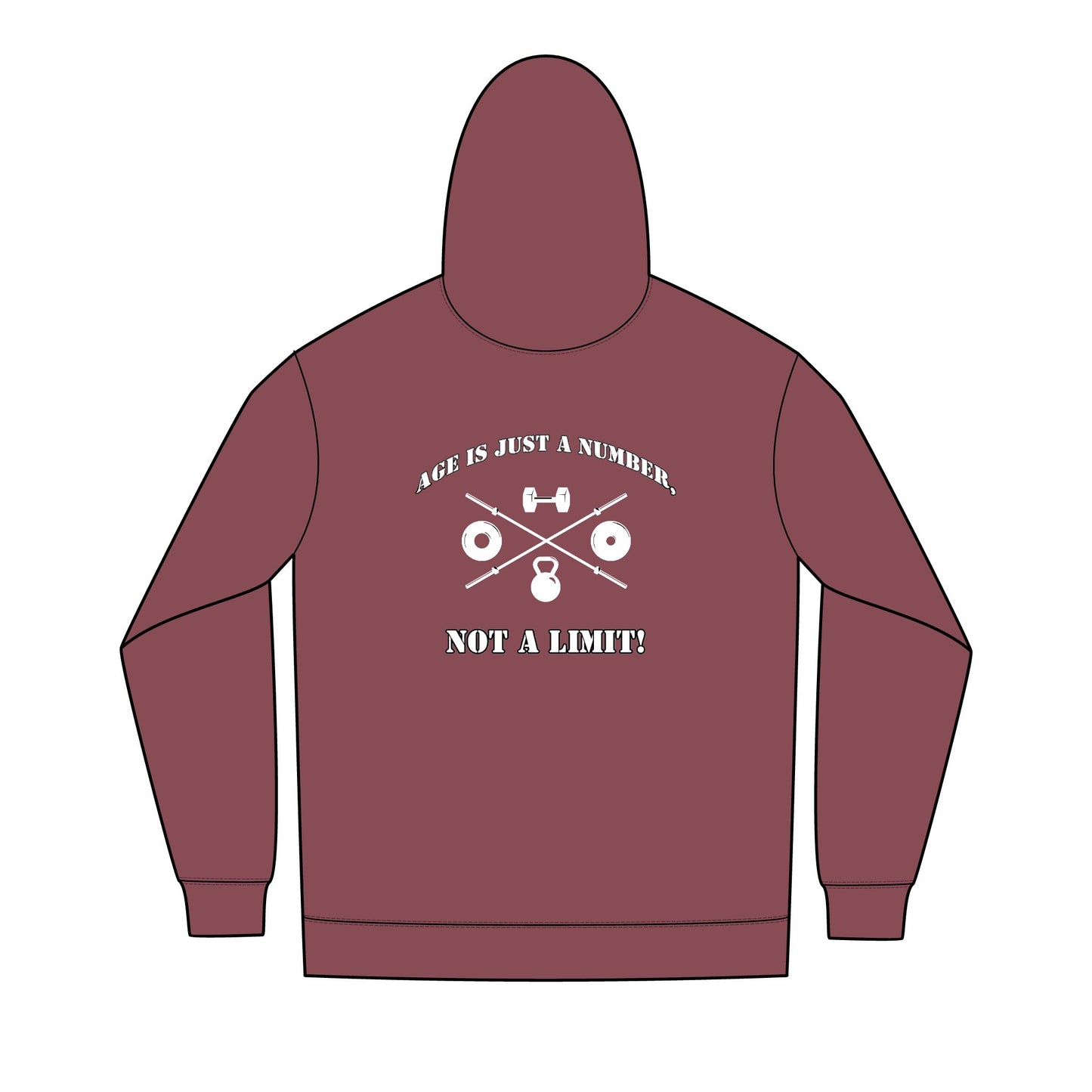 OldGuyzGear "Age is just a number, not a limit" Men's Fitness Full-Zip Hoodie 2.1
