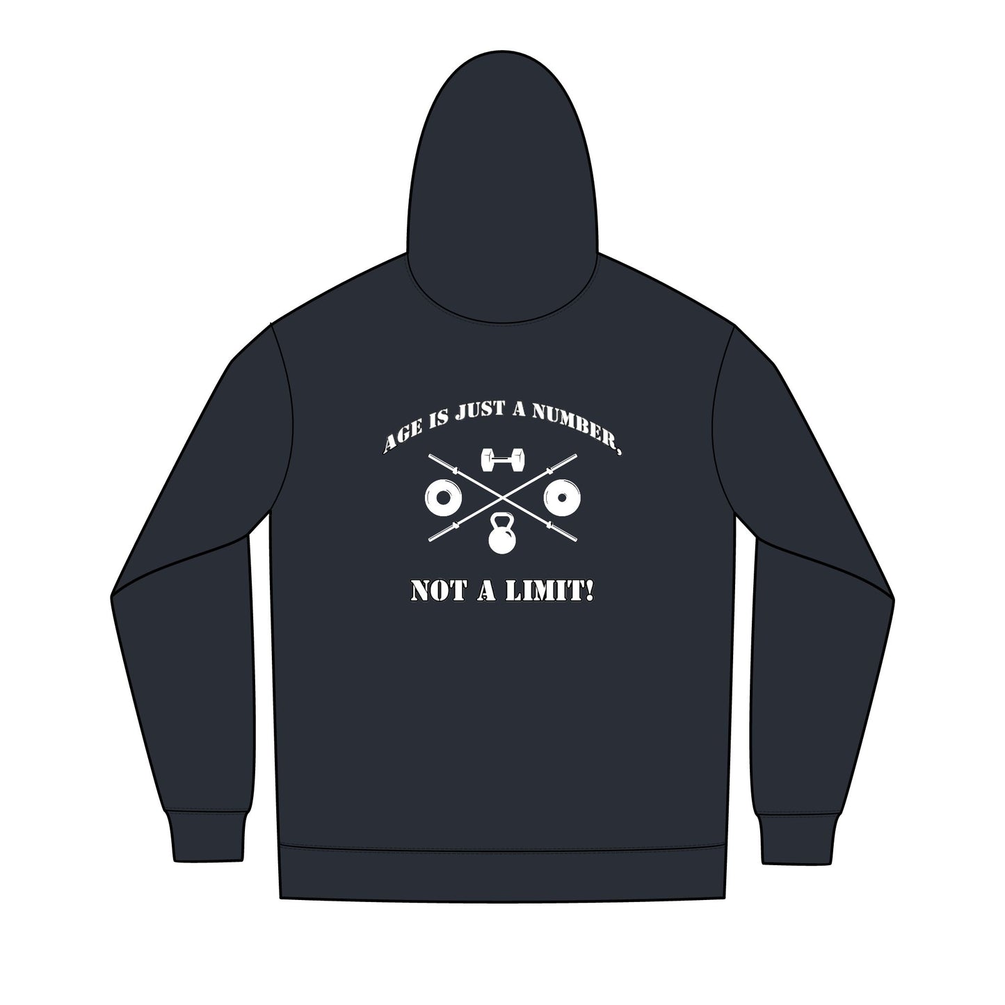 OldGuyzGear "Age is just a number, not a limit" Men's Fitness Full-Zip Hoodie 2.1
