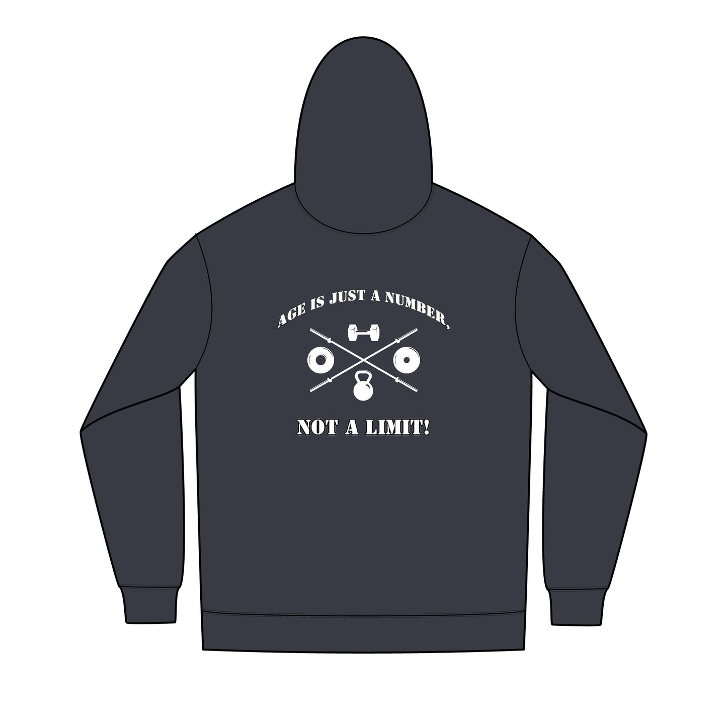 OldGuyzGear "Age is just a number, not a limit" Men's Fitness Full-Zip Hoodie 2.1