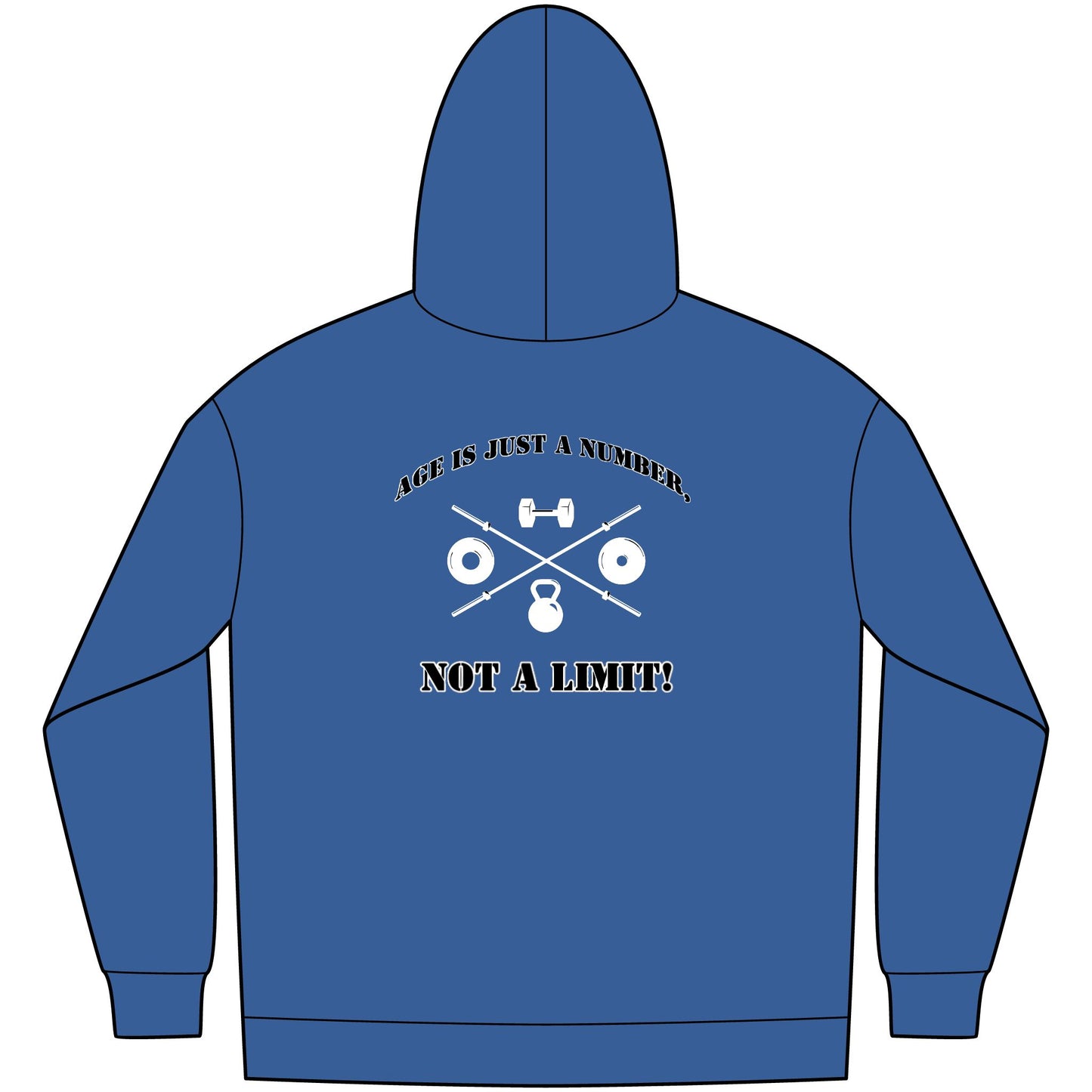OldGuyzGear "Age is just a number, not a limit" Men's Fitness Hoodie