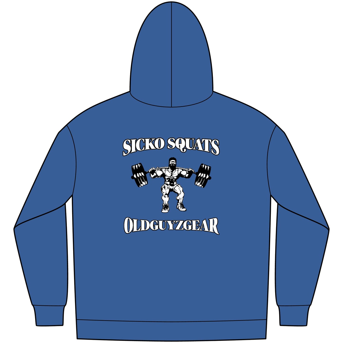 OldGuyzGear "Sicko Squats" Men's Fleece Pull Over Hoodie