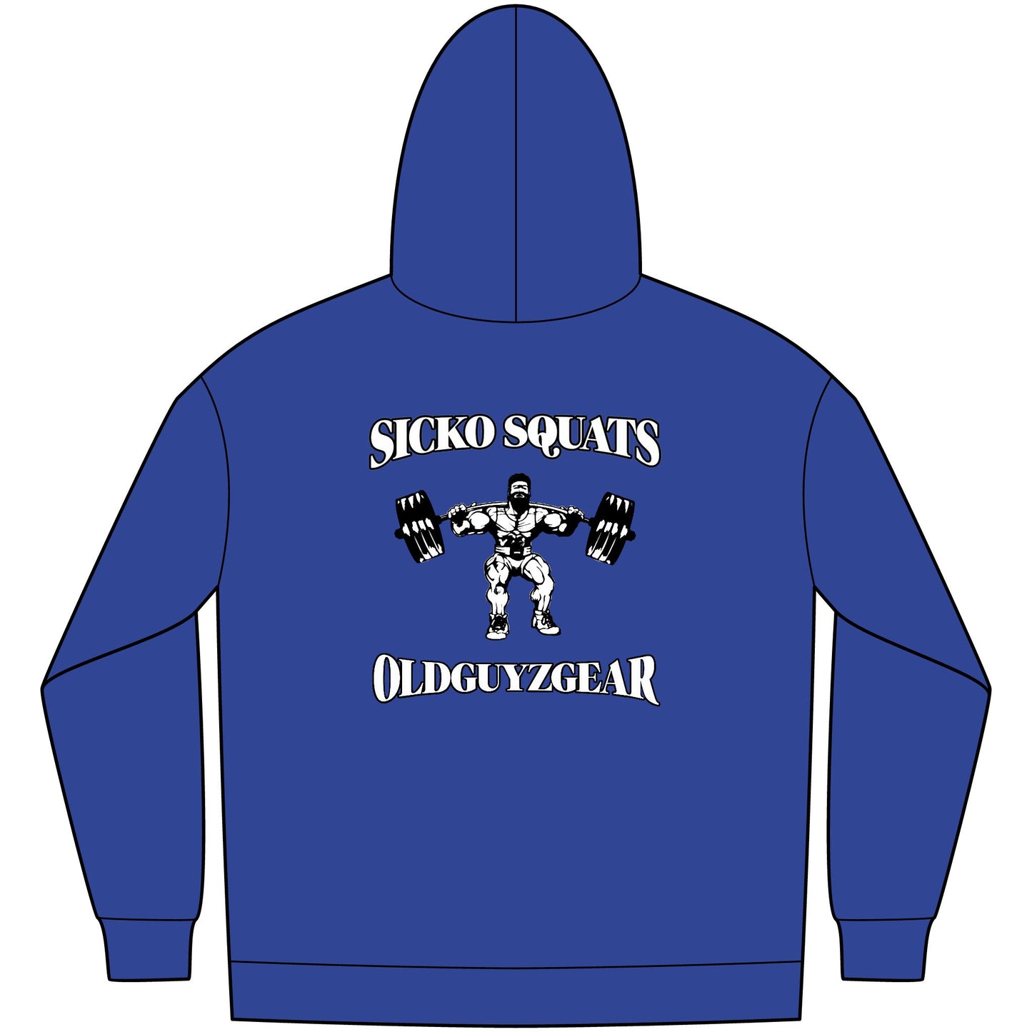 OldGuyzGear "Sicko Squats" Men's Fleece Pull Over Hoodie