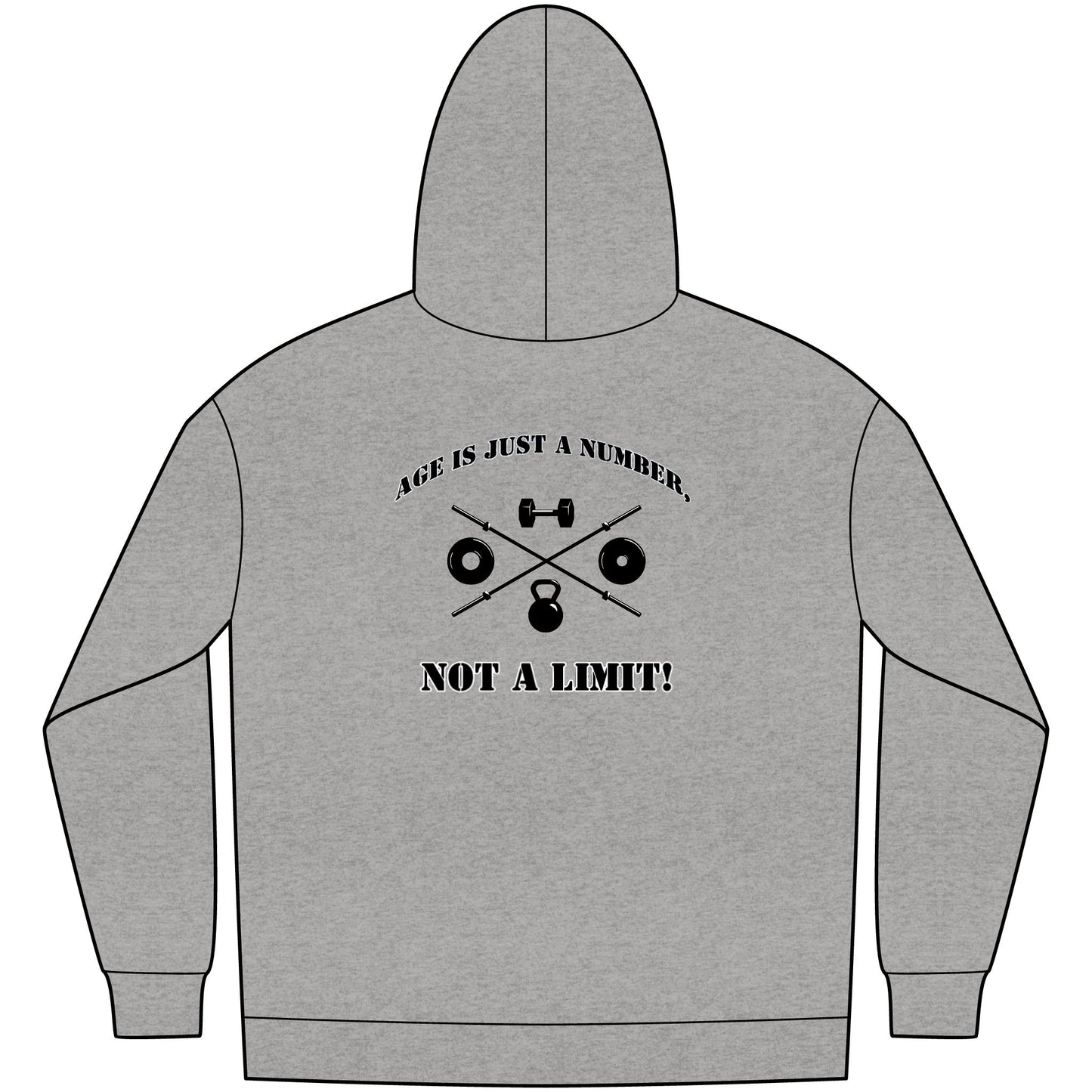 OldGuyzGear "Age is just a number, not a limit" Men's Fitness Hoodie