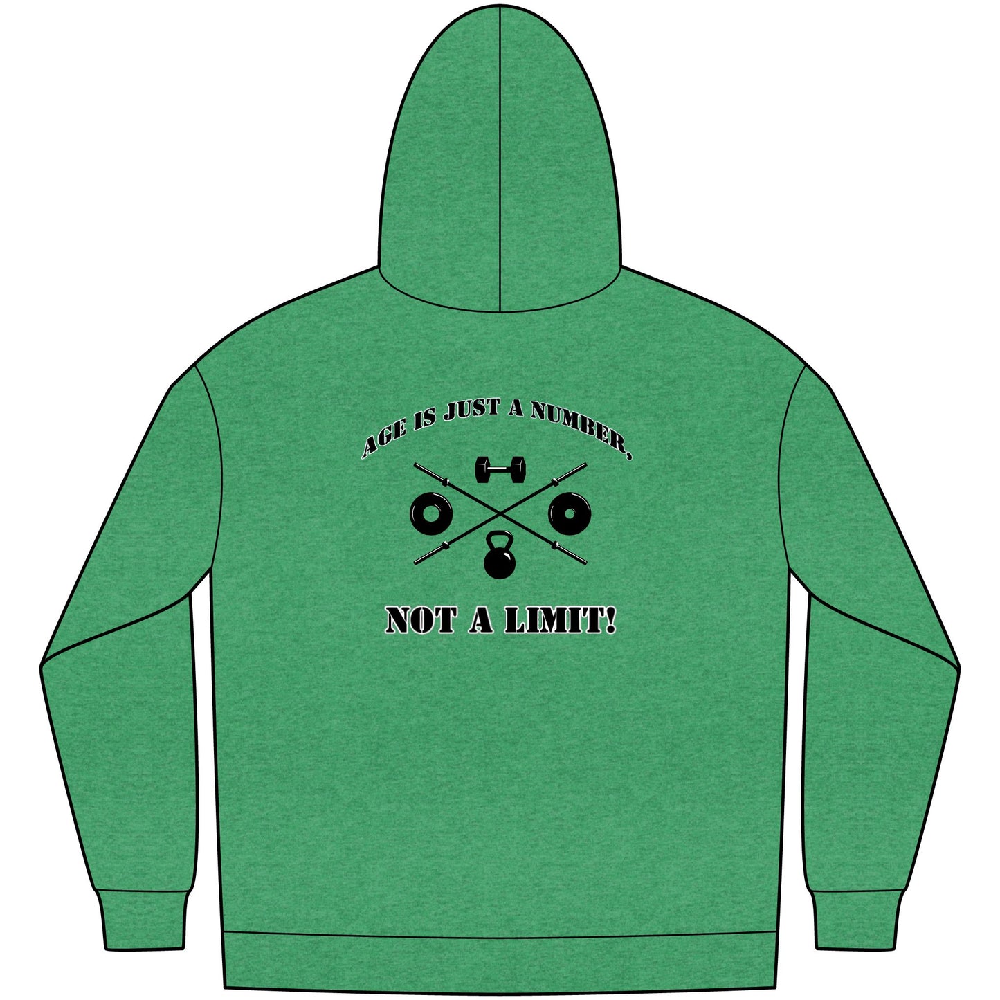 OldGuyzGear "Age is just a number, not a limit" Men's Fitness Hoodie