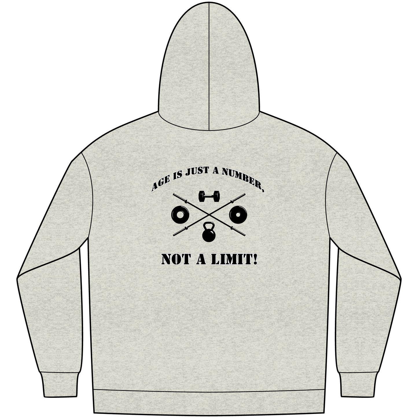 OldGuyzGear "Age is just a number, not a limit" Men's Fitness Hoodie