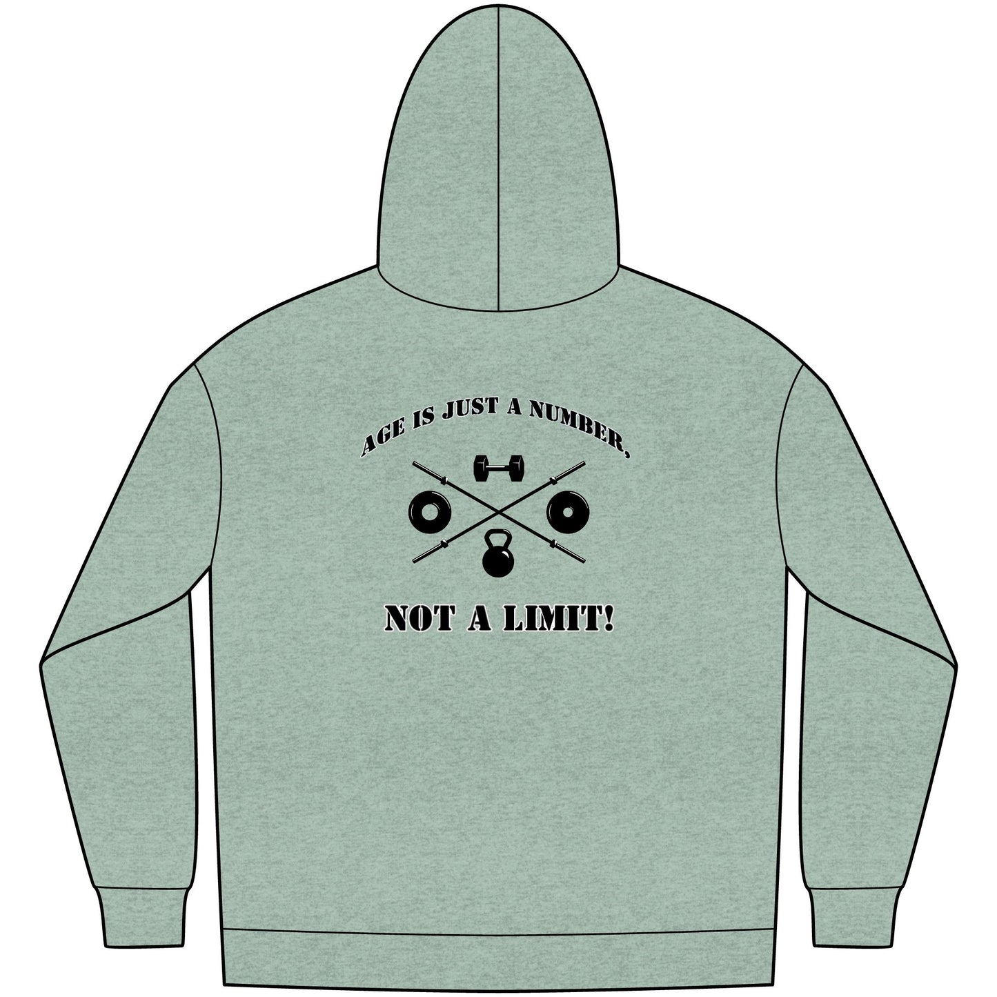 OldGuyzGear "Age is just a number, not a limit" Men's Fitness Hoodie