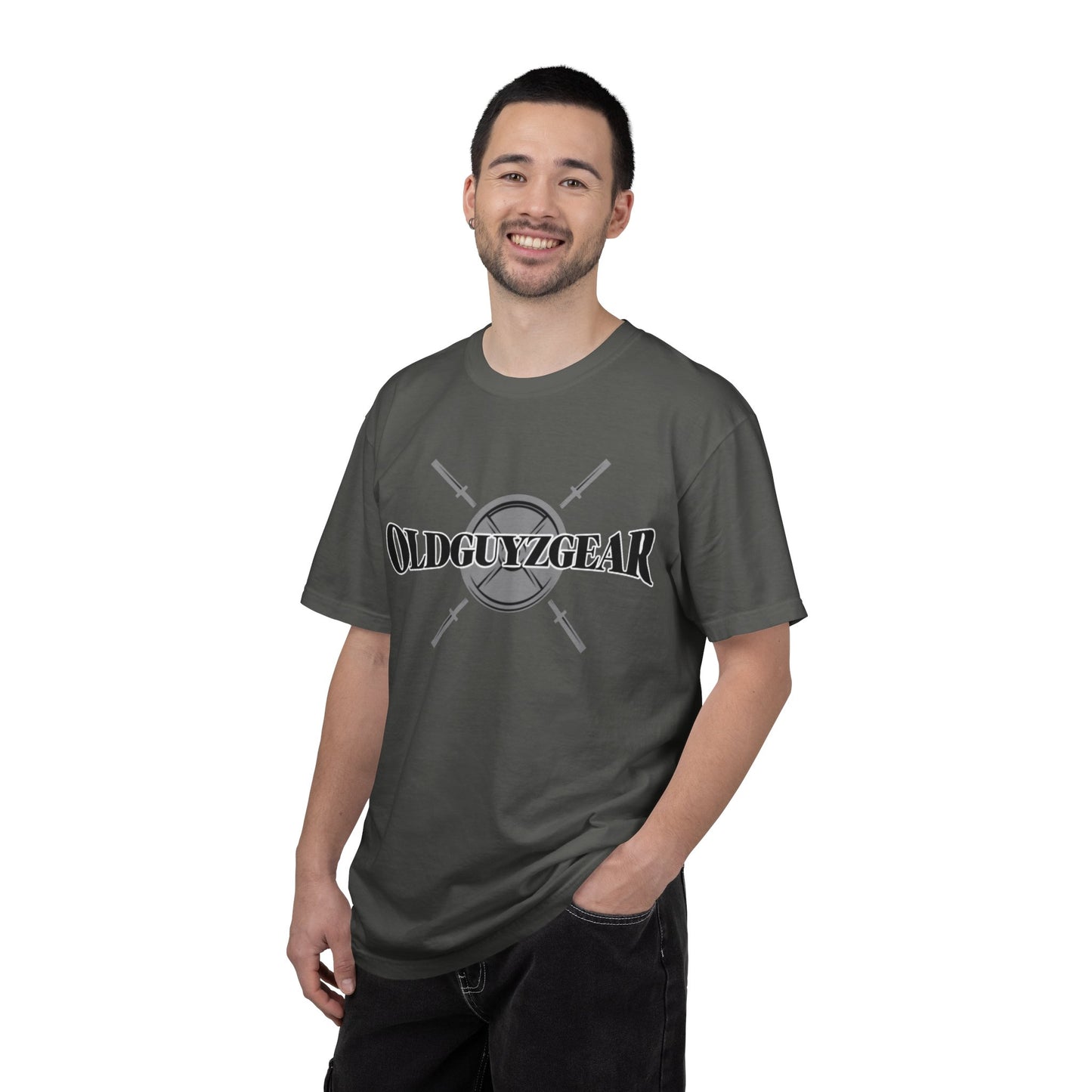 OldGuyzGear Logo  heavy T-Shirt - Fitness Gym Tee