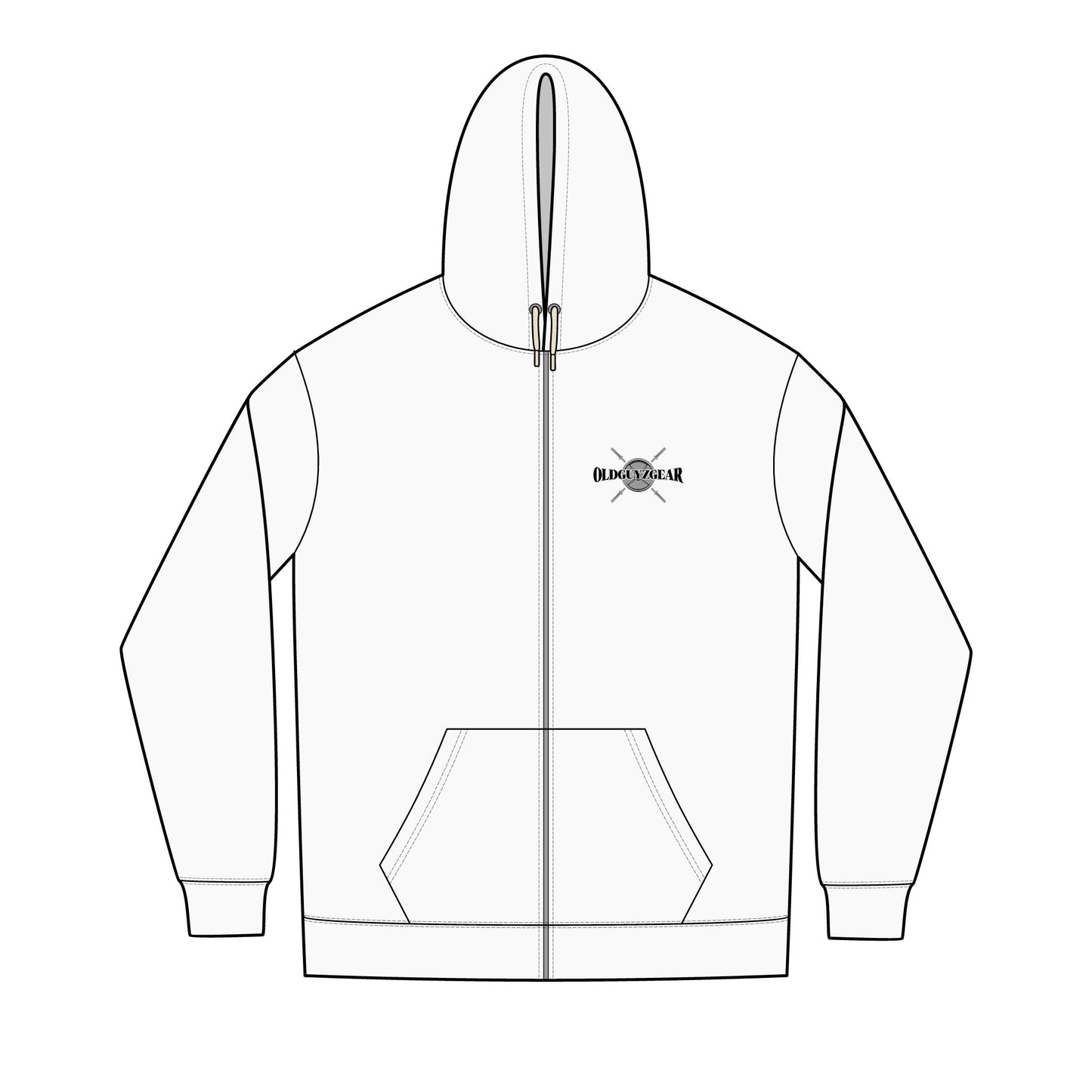 OldGuyzGear "Age is just a number, not a limit" Men's Fitness Full-Zip Hoodie 2.1