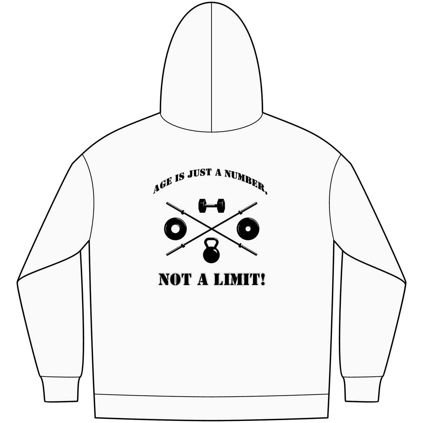 OldGuyzGear "Age is just a number, not a limit" Men's Fleece Pull Over Hoodie