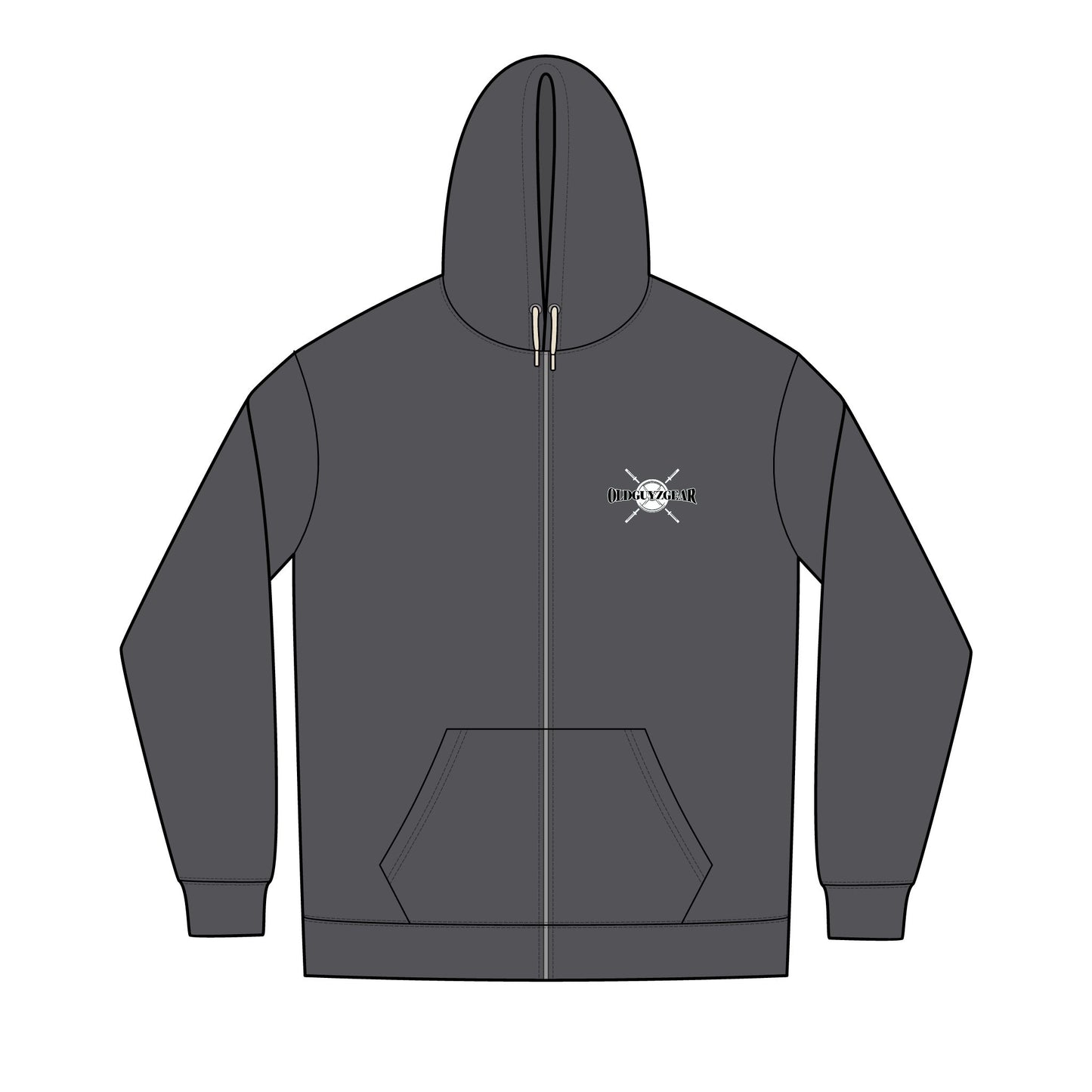 OldGuyzGear "Lift'N Heavy" Men's Fitness Full-Zip Hoodie 2.1