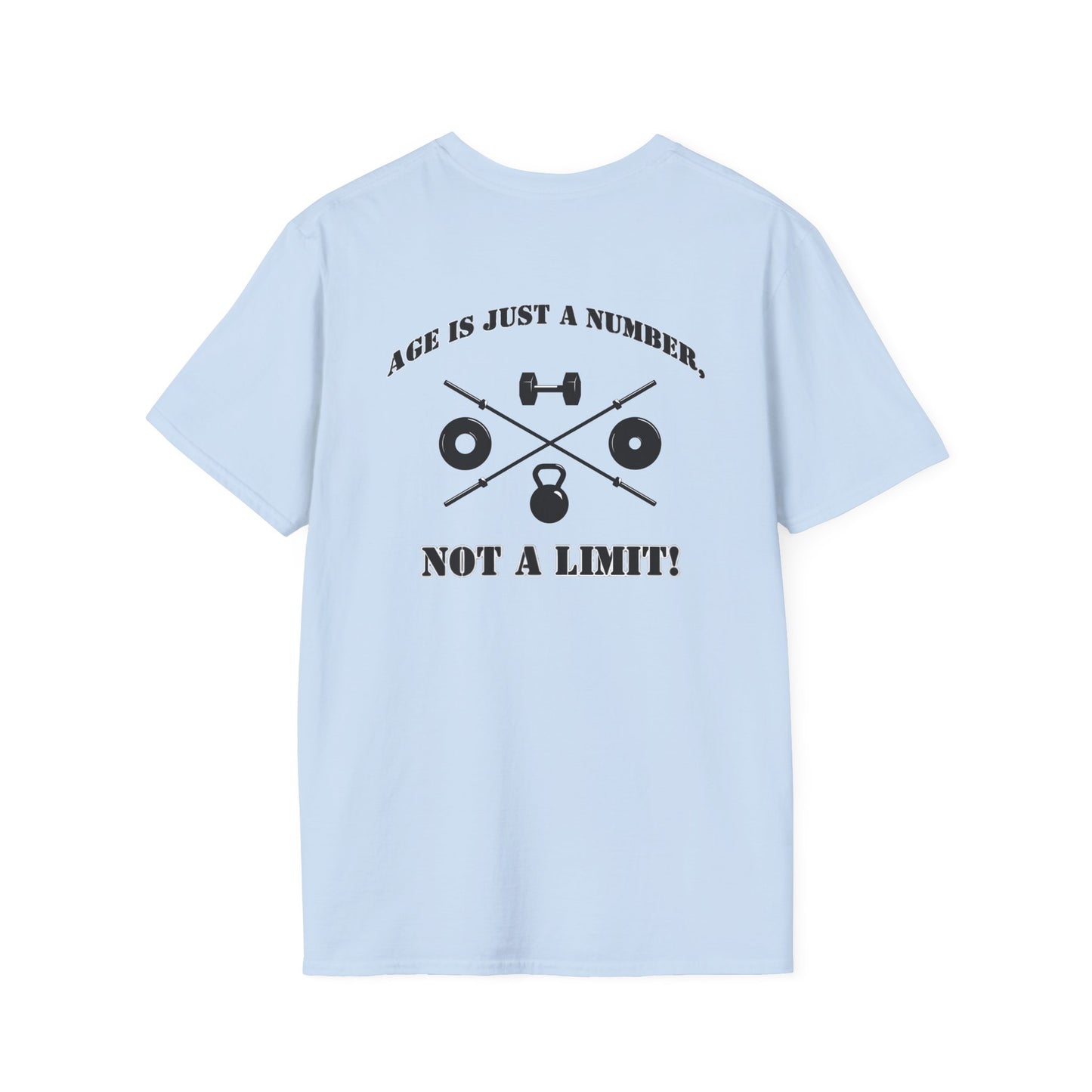 OldGuyzGear "Age is Just a Number, Not a Limit" Fitness T-Shirt