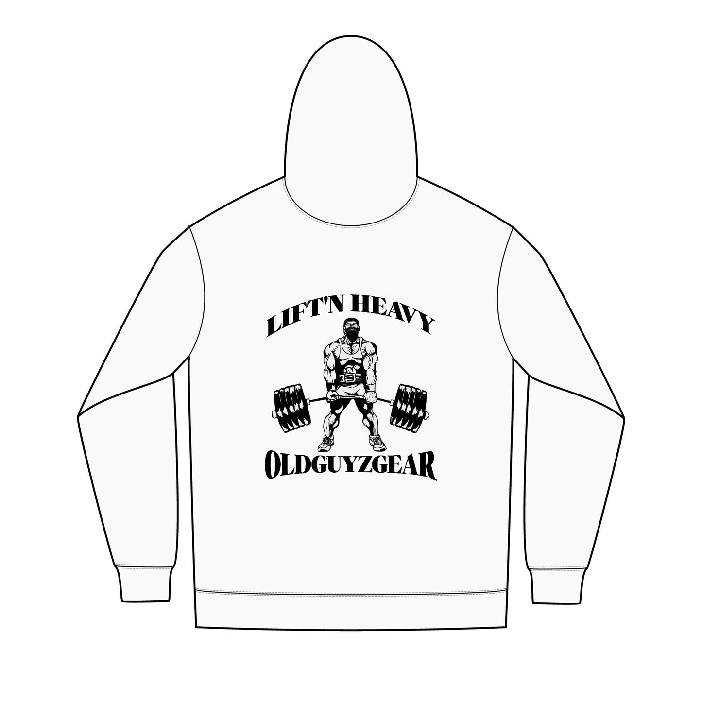 OldGuyzGear "Lift'N Heavy" Men's Fitness Full-Zip Hoodie 2.1