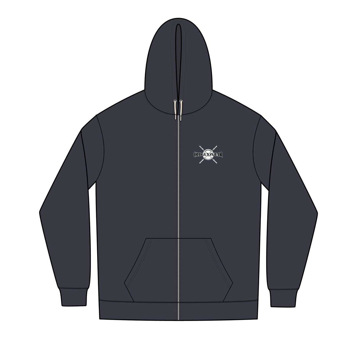 OldGuyzGear "Age is just a number, not a limit" Men's Fitness Full-Zip Hoodie 2.1