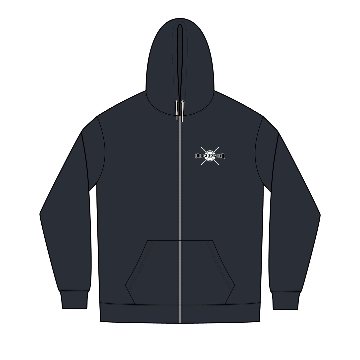 OldGuyzGear "Age is just a number, not a limit" Men's Fitness Full-Zip Hoodie 2.1
