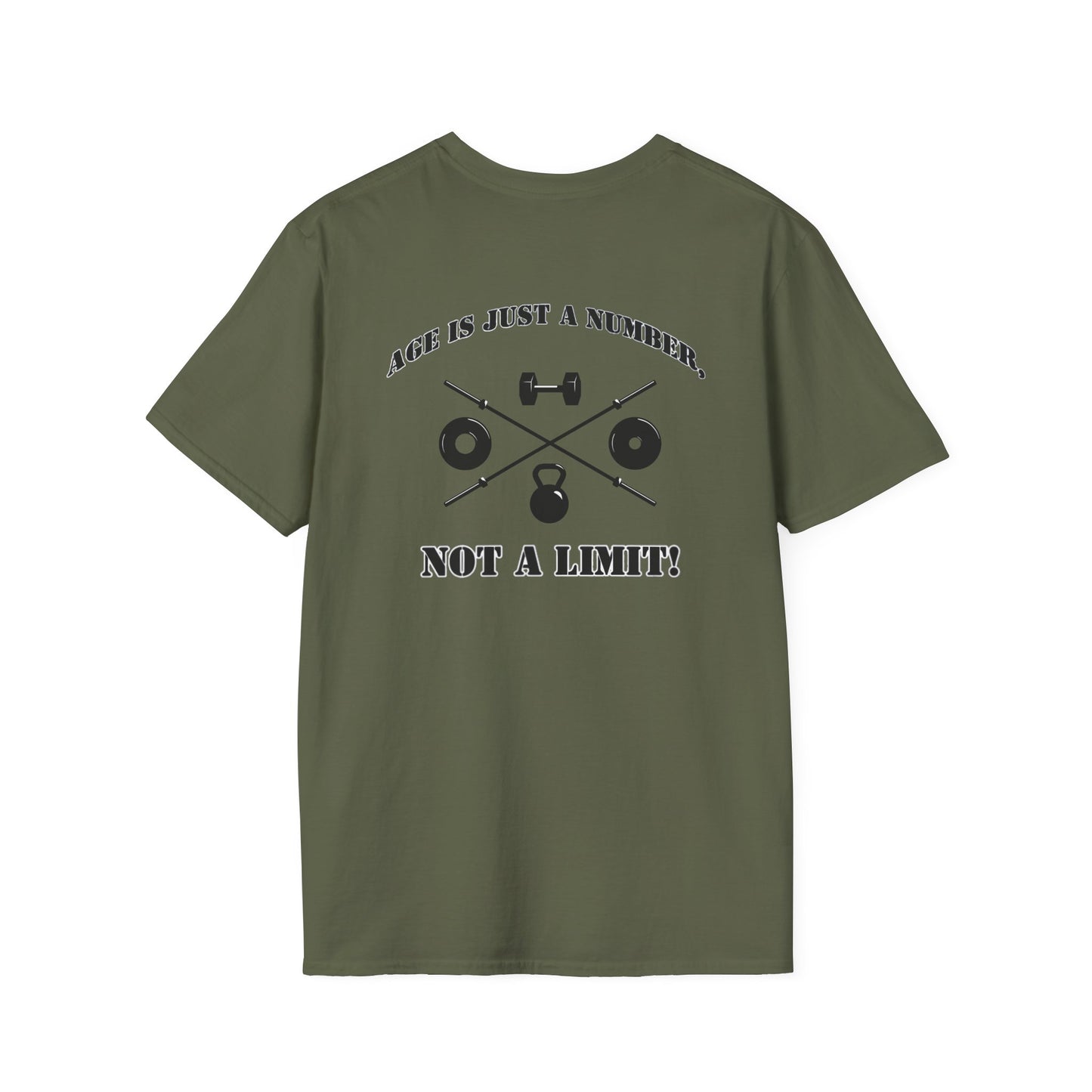 OldGuyzGear "Age is Just a Number, Not a Limit" Fitness T-Shirt