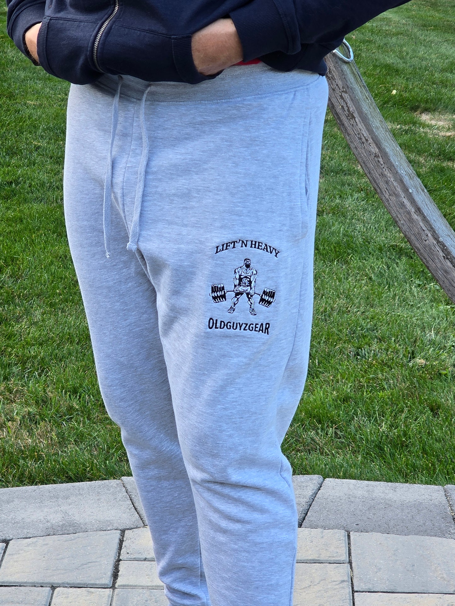 "Lift'n Heavy" Cozy Embroidered Joggers (see note on sizing in description)