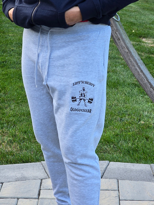 "Lift'n Heavy" Cozy Embroidered Joggers (see note on sizing in description)