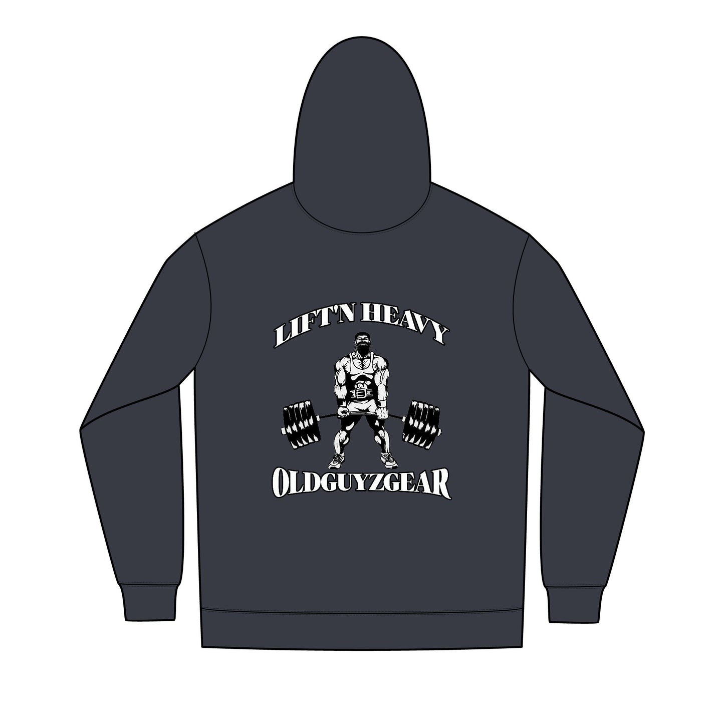 OldGuyzGear "Lift'N Heavy" Men's Fitness Full-Zip Hoodie 2.1