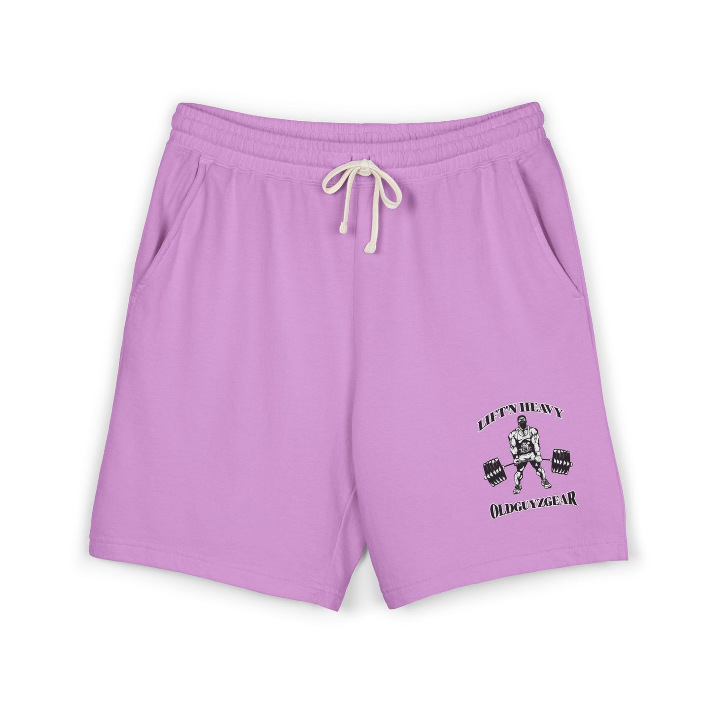 OldGuyzGear "Lift'n Heavy" Lightweight Fleece Sweat Shorts,  Workout Gear,
