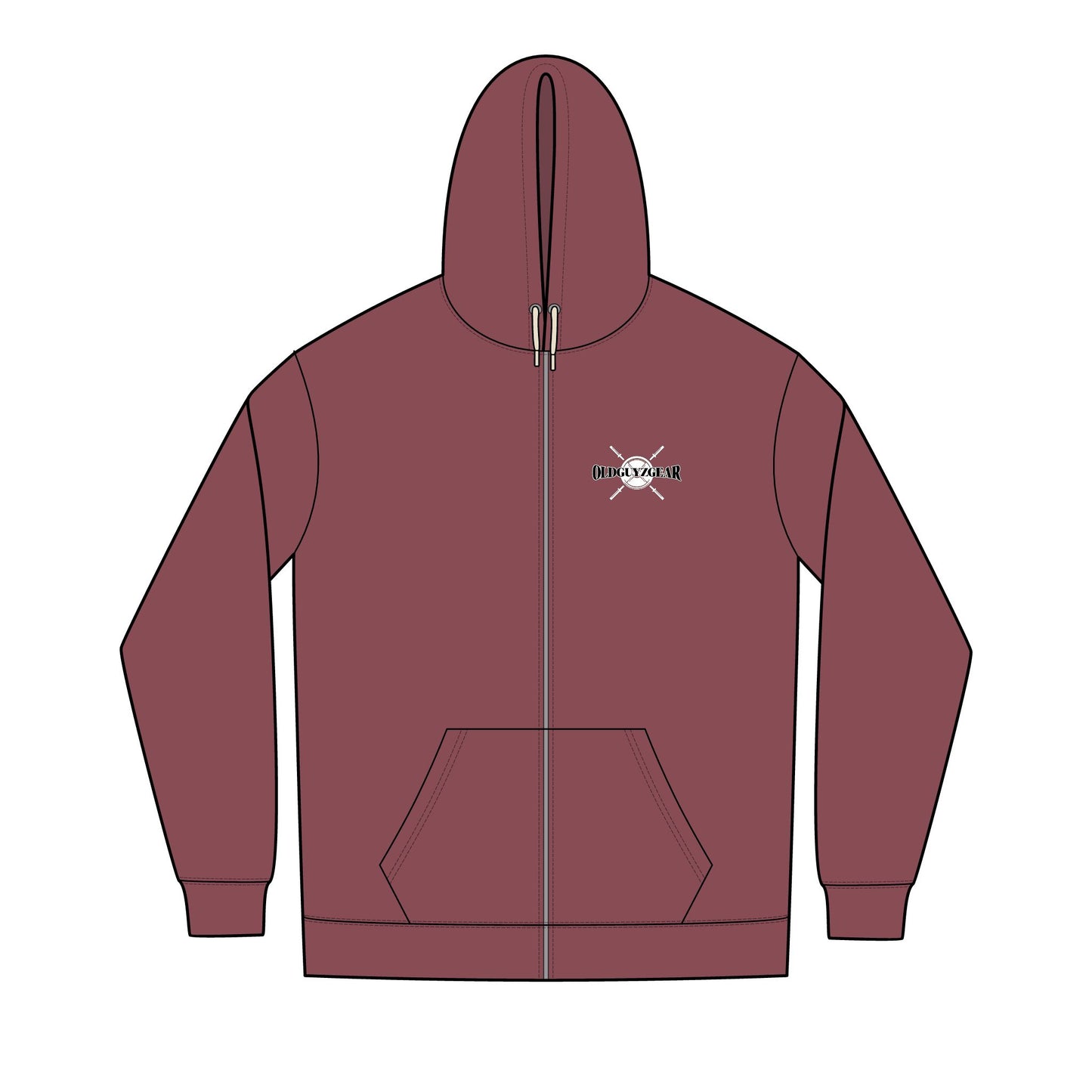 OldGuyzGear "Bangin" Bells" Men's Fitness Full-Zip Hoodie 2.1