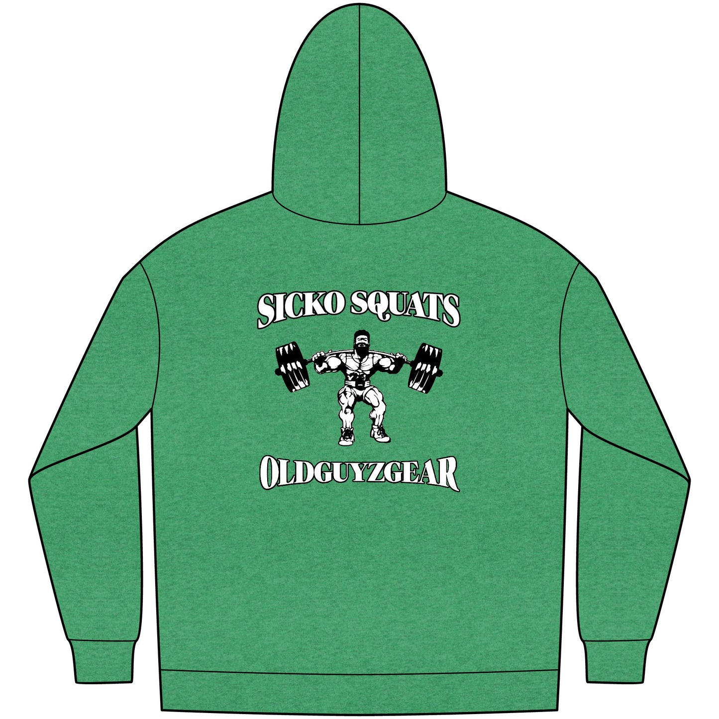 OldGuyzGear "Sicko Squats" Men's Fleece Pull Over Hoodie