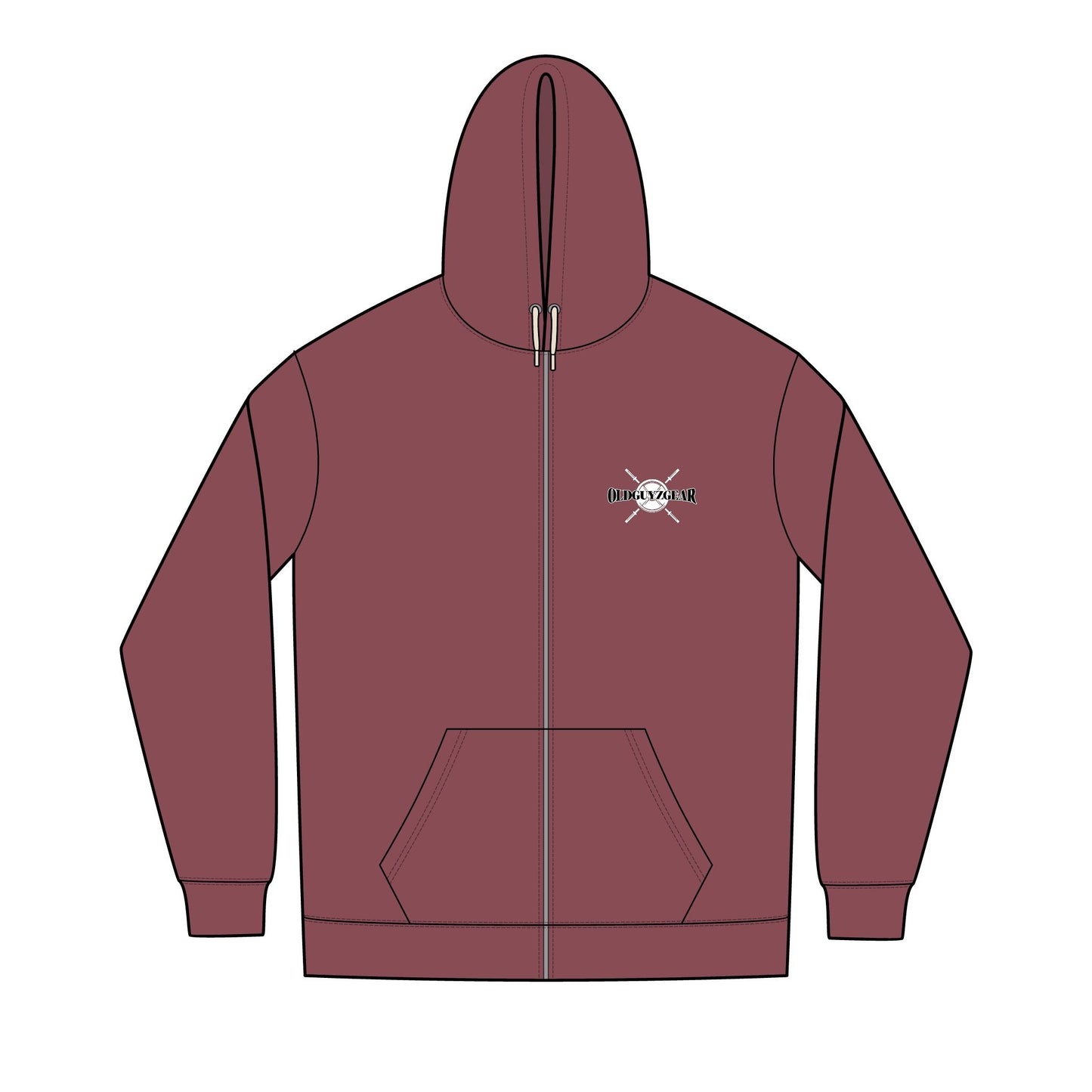 OldGuyzGear "Lift'N Heavy" Men's Fitness Full-Zip Hoodie 2.1