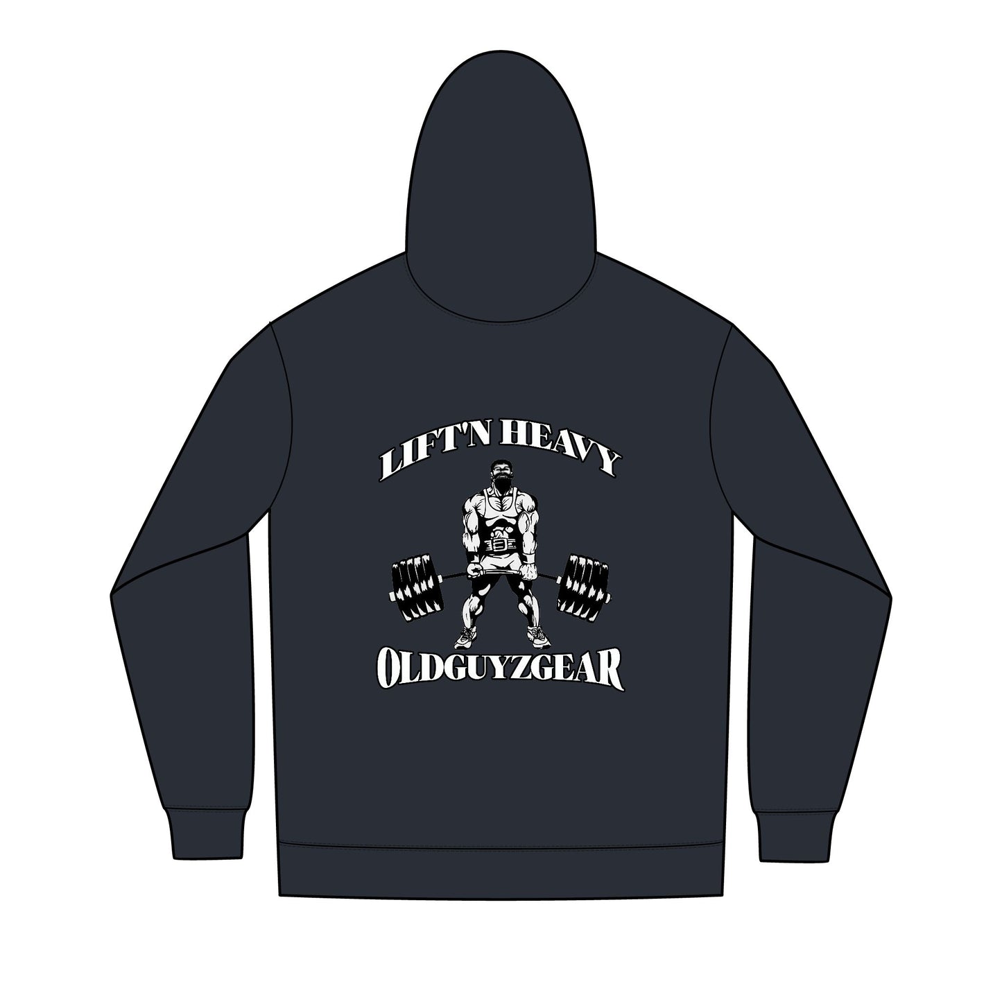 OldGuyzGear "Lift'N Heavy" Men's Fitness Full-Zip Hoodie 2.1